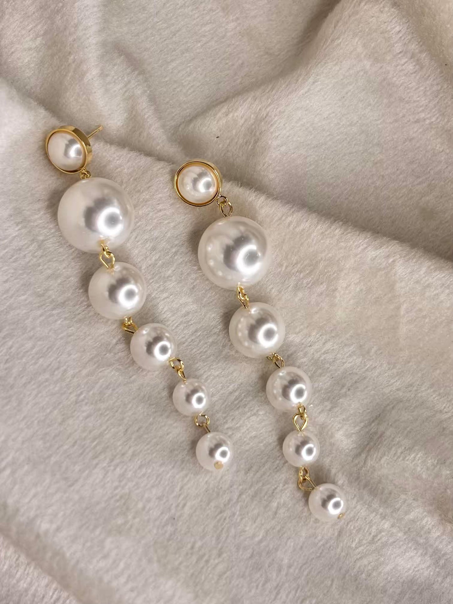 Pearl Drops Earrings 18K Gold Plated Premium Earrings