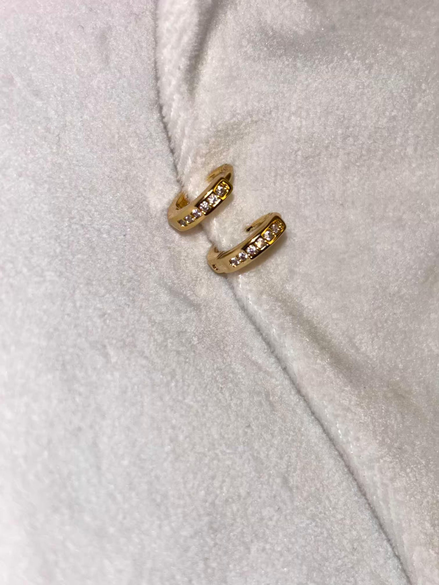 Tiny Studded Hoops Bali Earrings - 18K Gold Plated Earrings