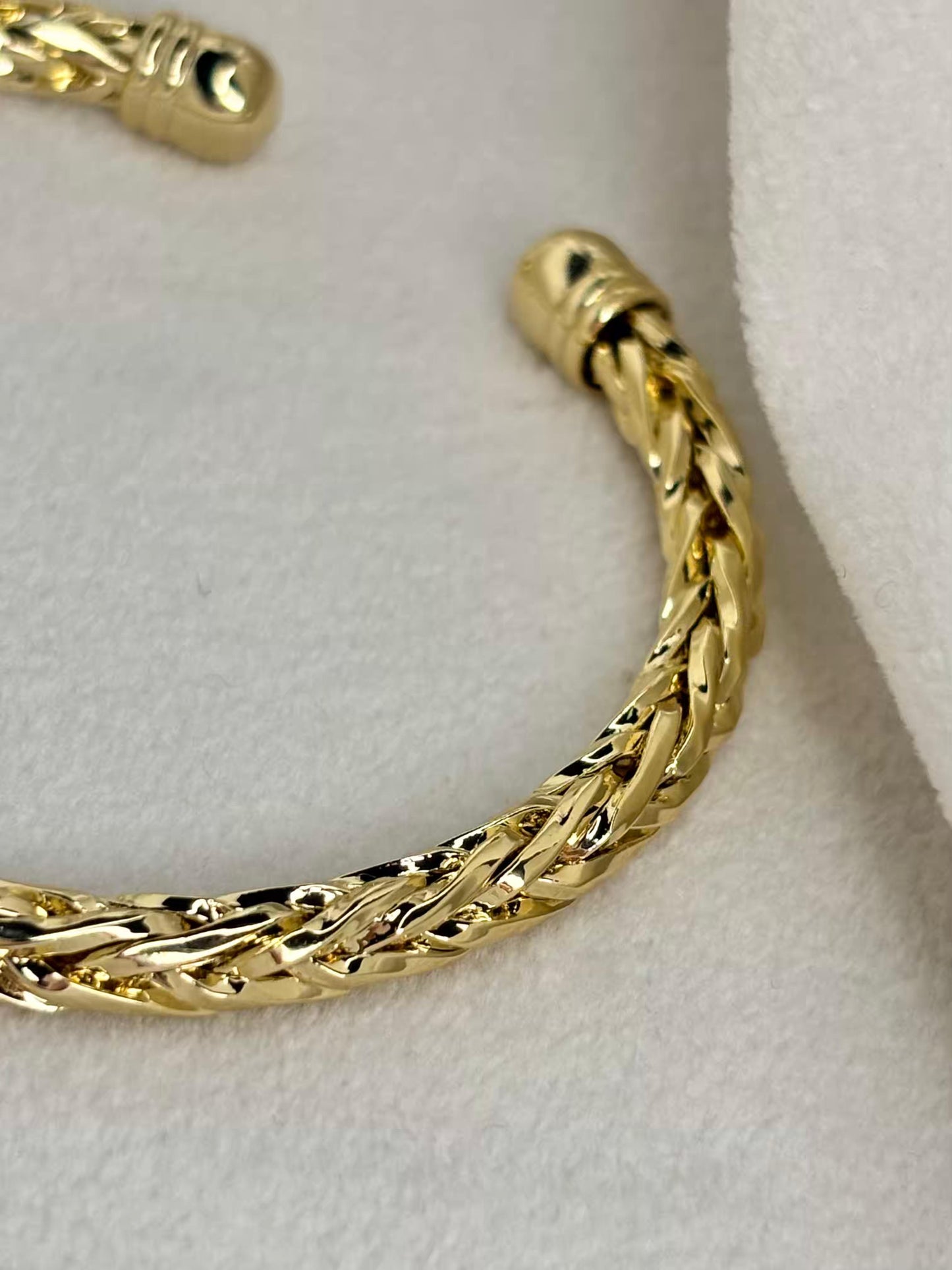 Gold Foil Textured Premium Kada Bangle 18K Gold Plated