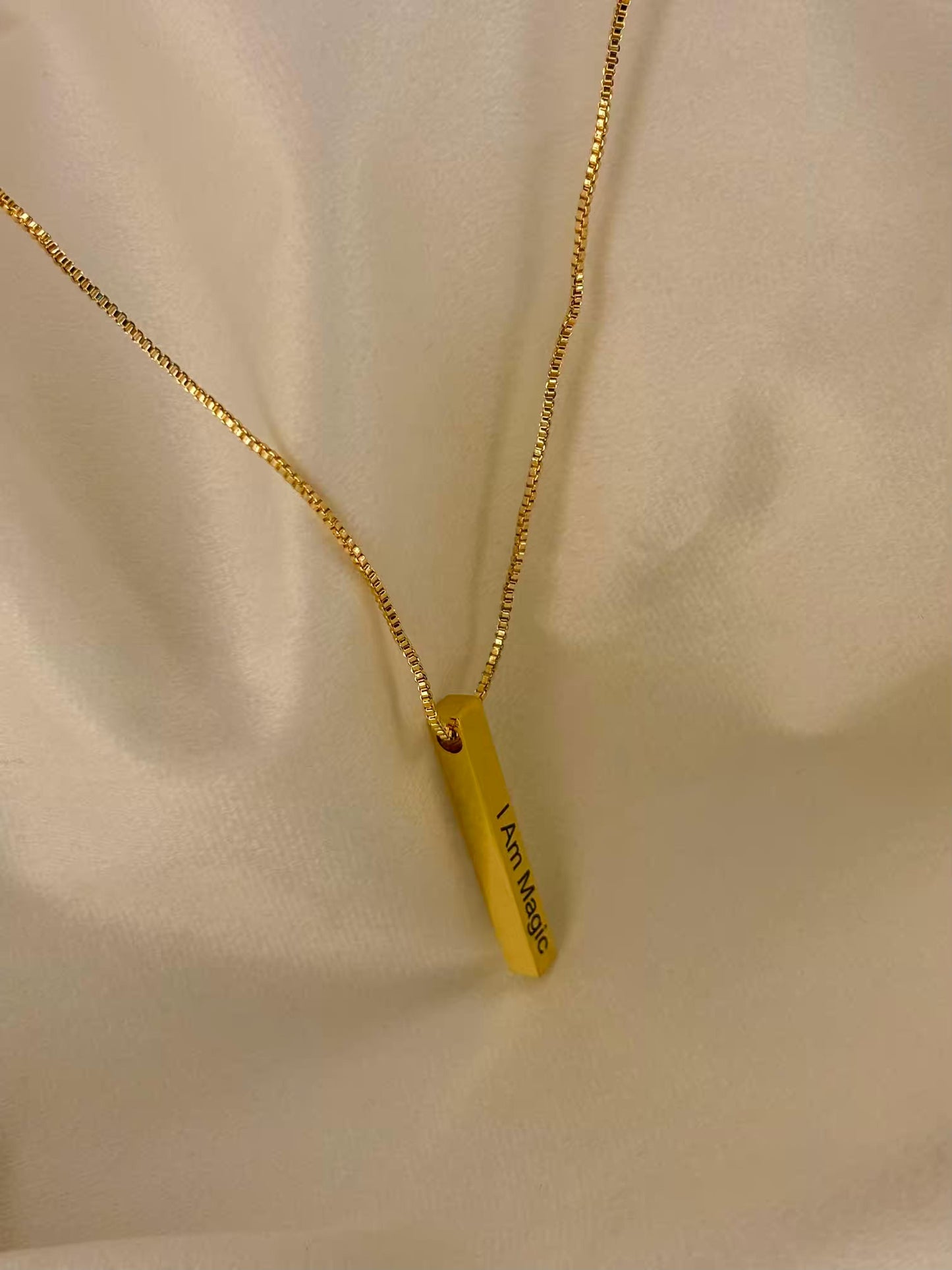 Name Custom Bar Necklace Personalised ( 18k Gold Plated) Only Prepaid