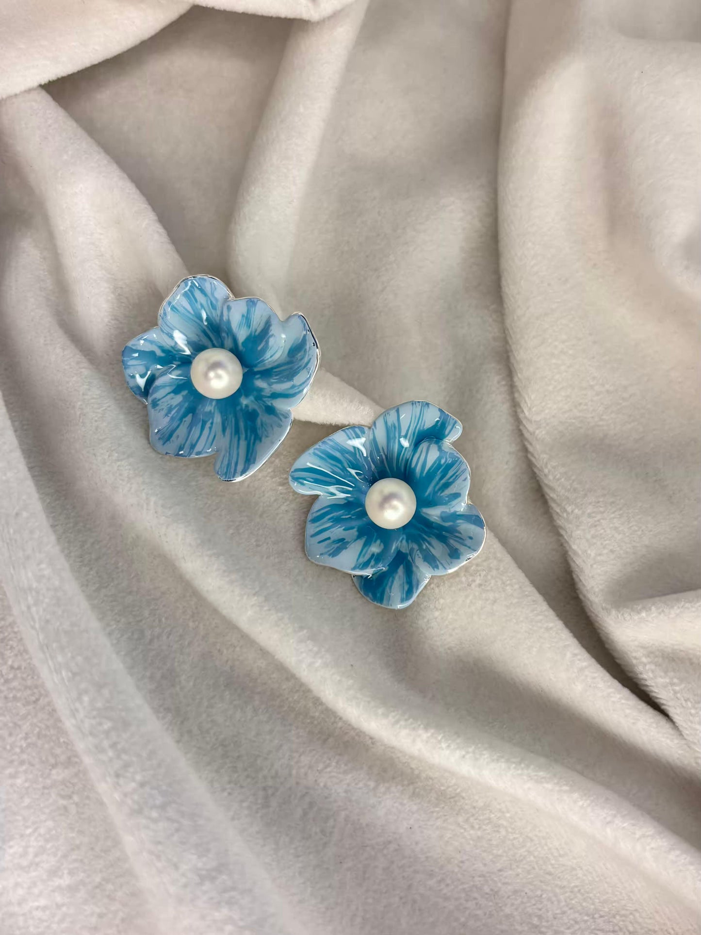 Blue Velvet Earring 18K Gold Plated Premium Earrings