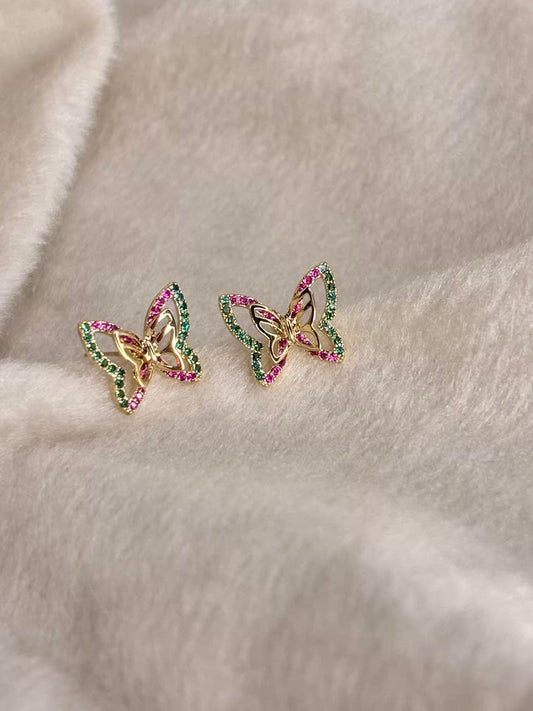 Glitter Flora Studds Earrings 18K Gold Plated Premium Earrings