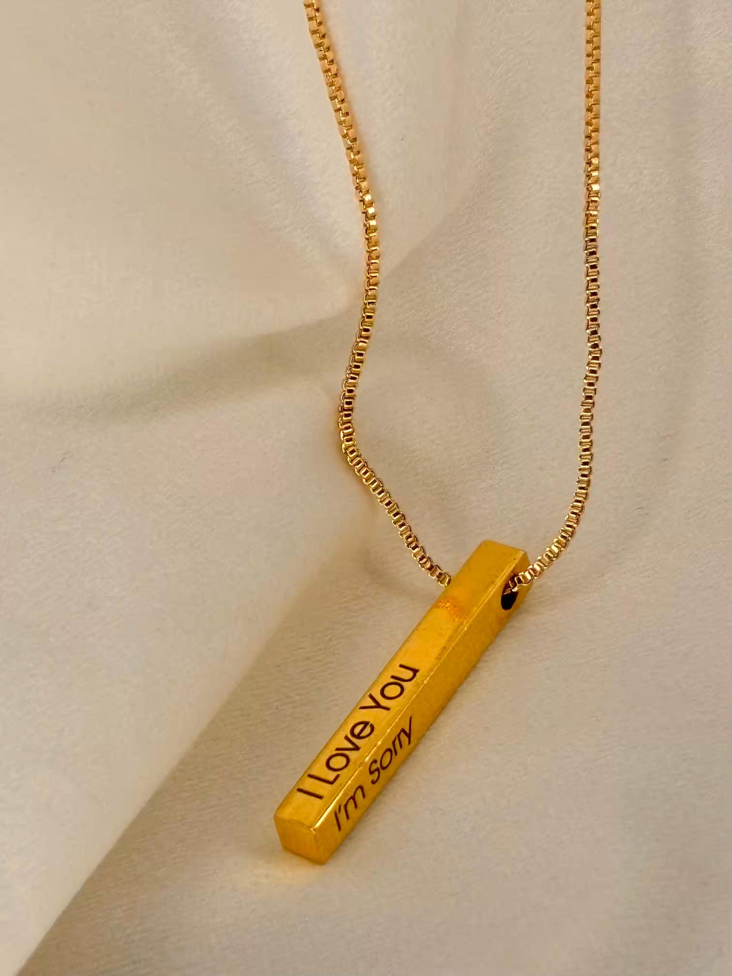 Name Custom Bar Necklace Personalised ( 18k Gold Plated) Only Prepaid