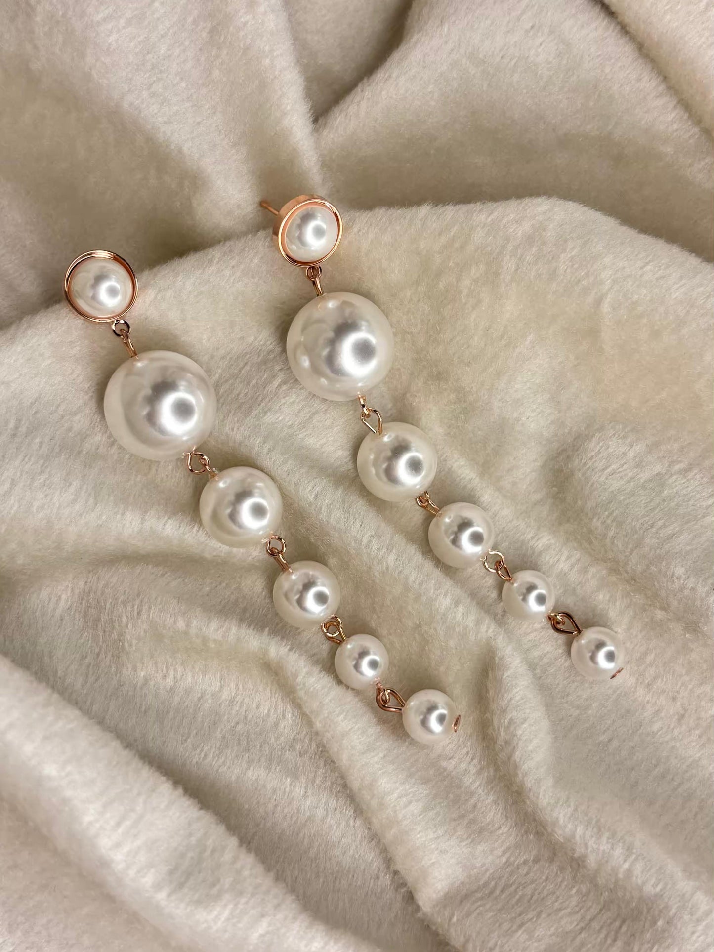 Pearl Drops Earrings 18K Gold Plated Premium Earrings
