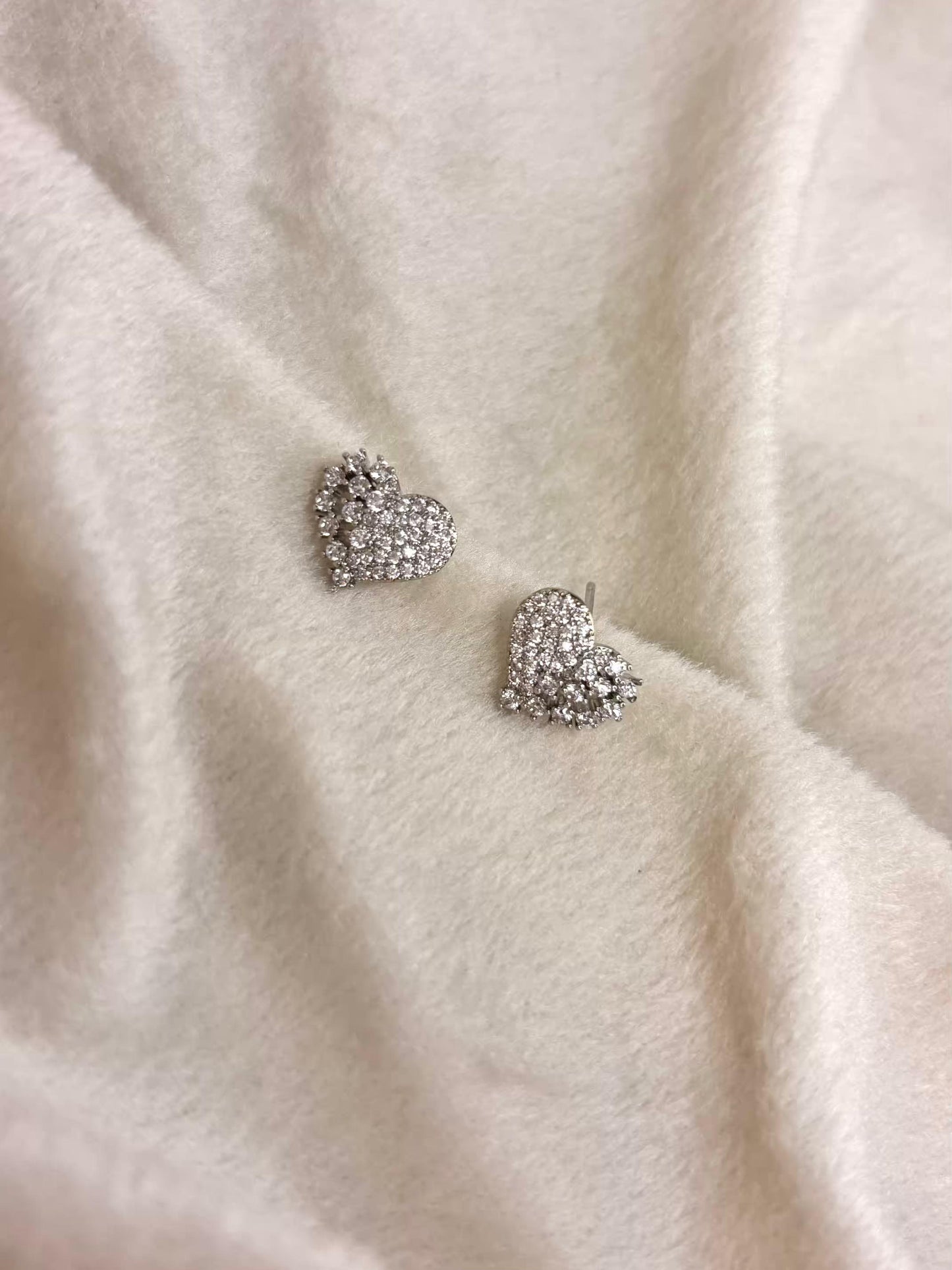 Love Silver Studds Silver Plated Earrings Premium Earrings