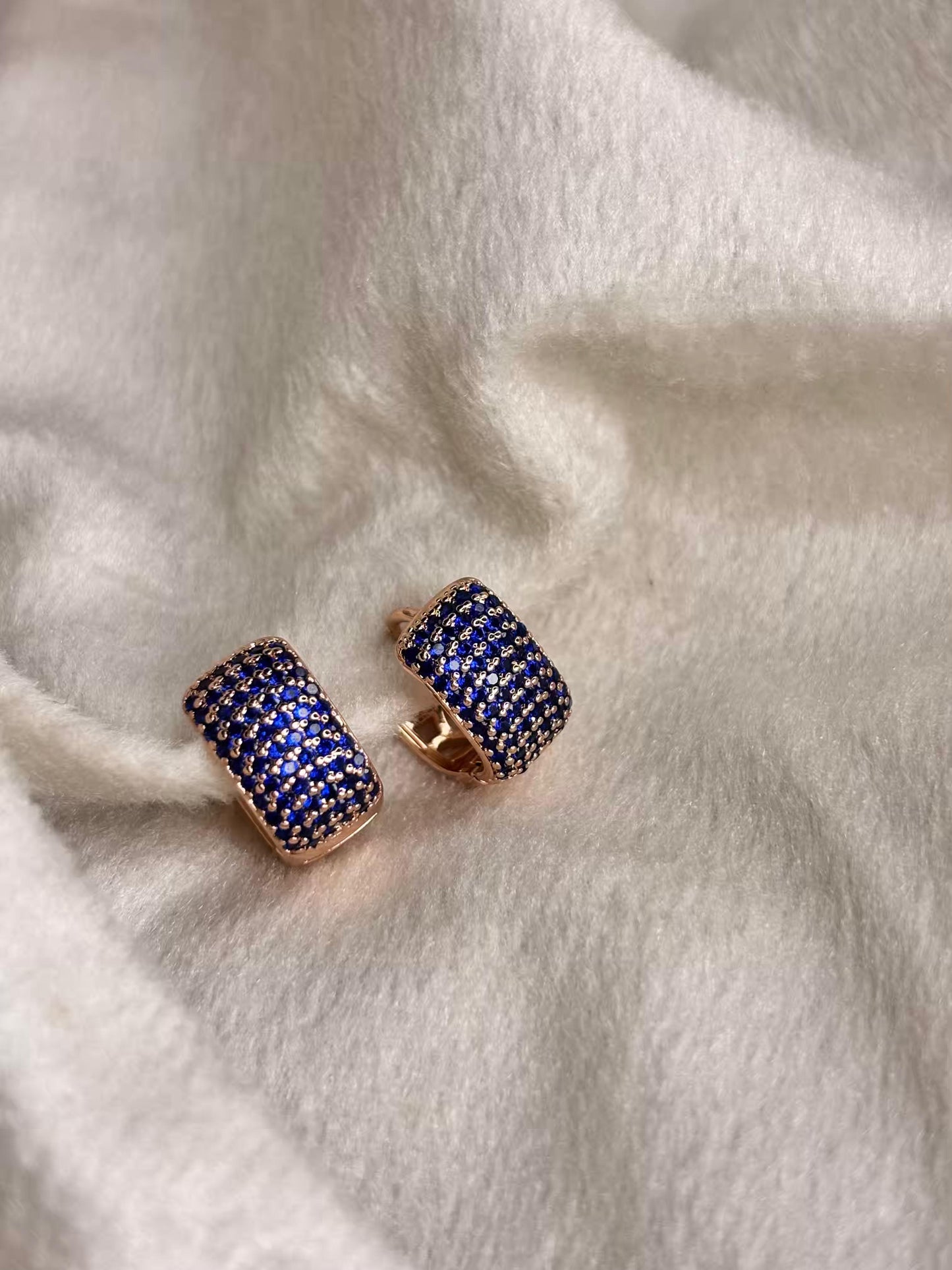 Blue Box Earrings 18K Gold Plated Earrings Premium Earrings