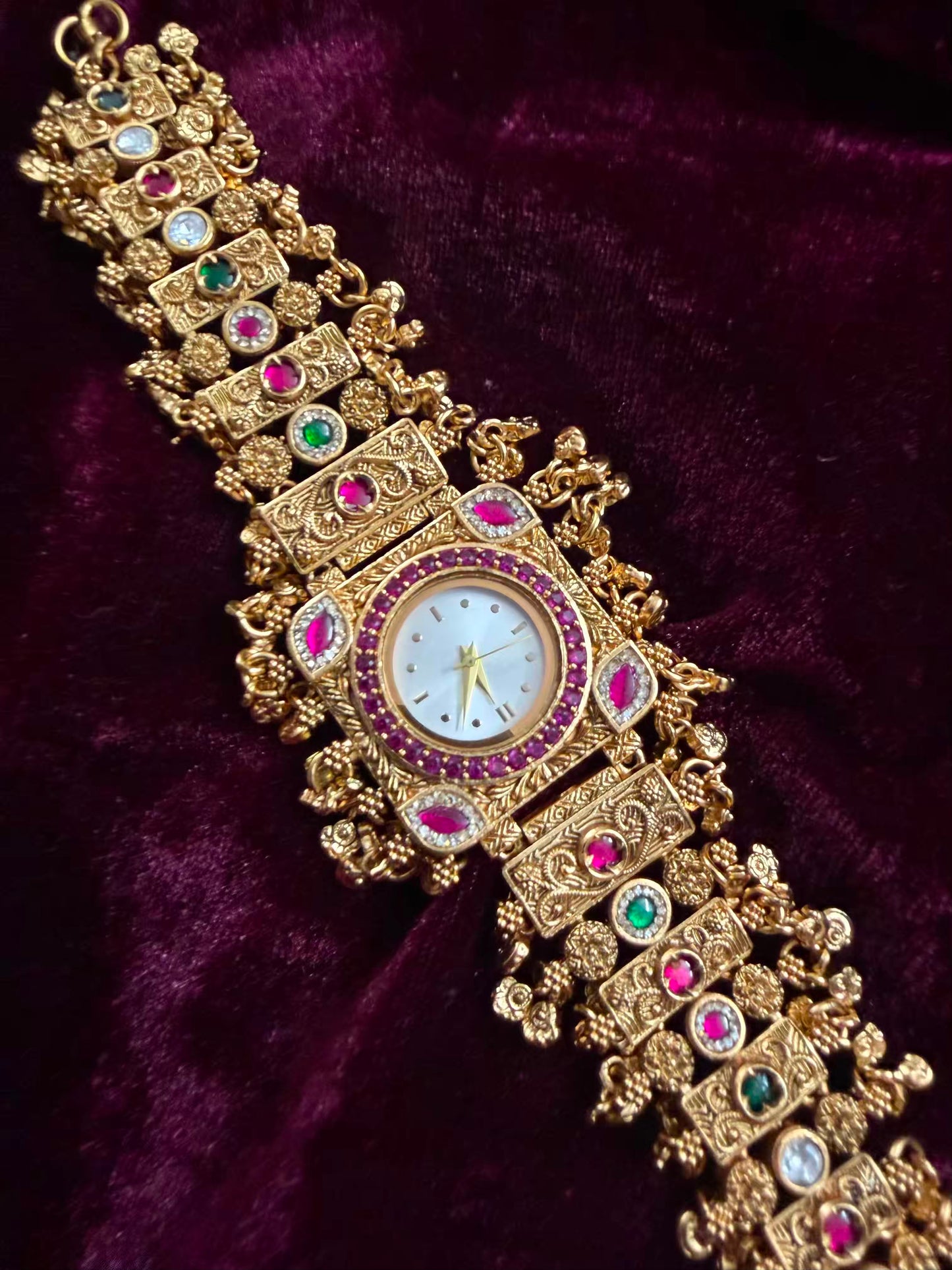 Shahi Noor Heritage Watch Rakhi in Premium Swarovski (Free Initial)