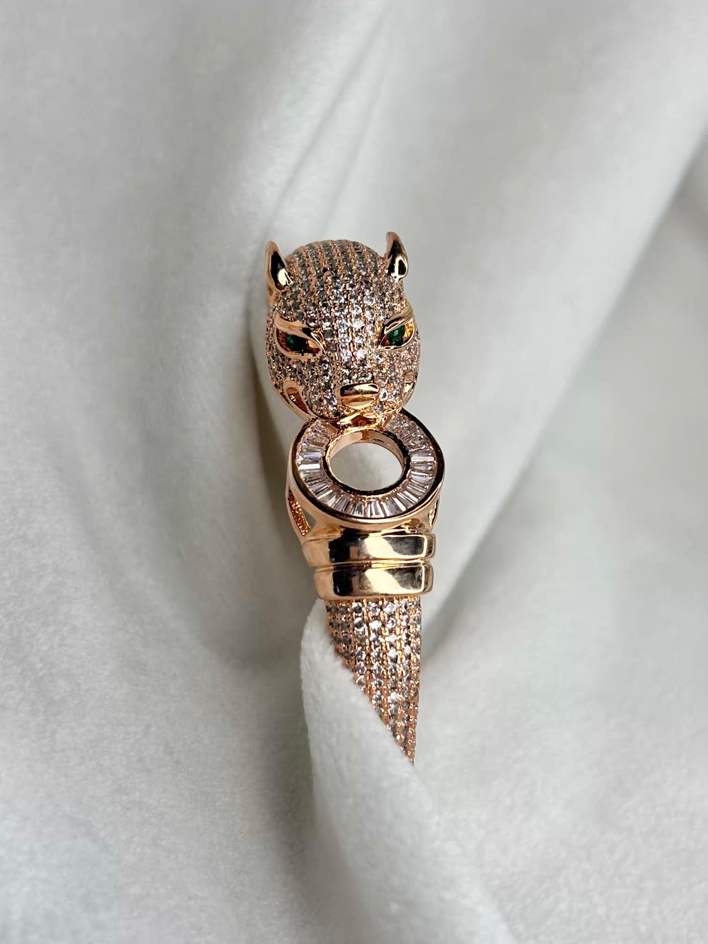 Tiger Head Premium Kada Bangle Rose Gold Plated