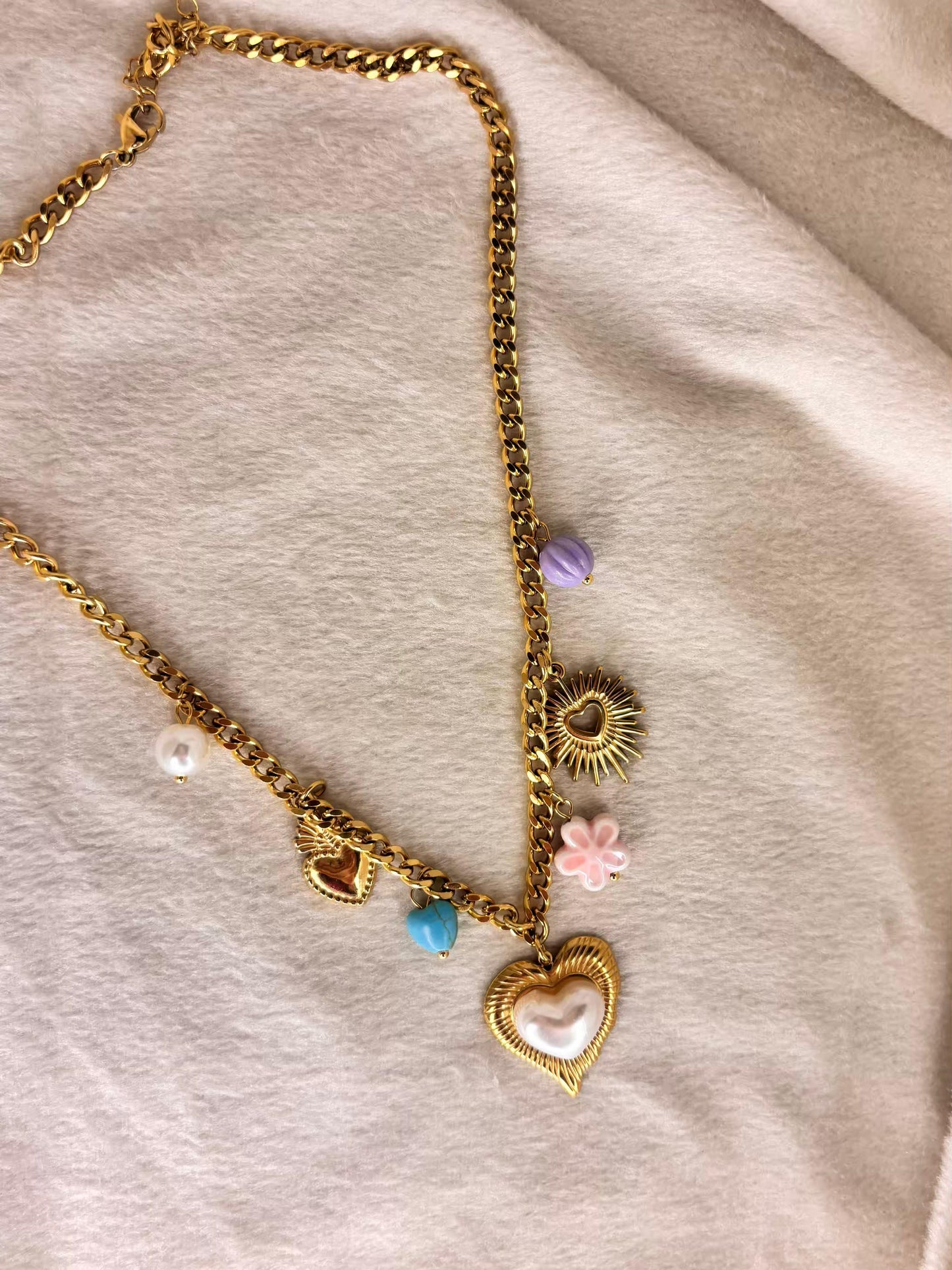 Charms Necklace 18K Gold Plated Premium Necklace