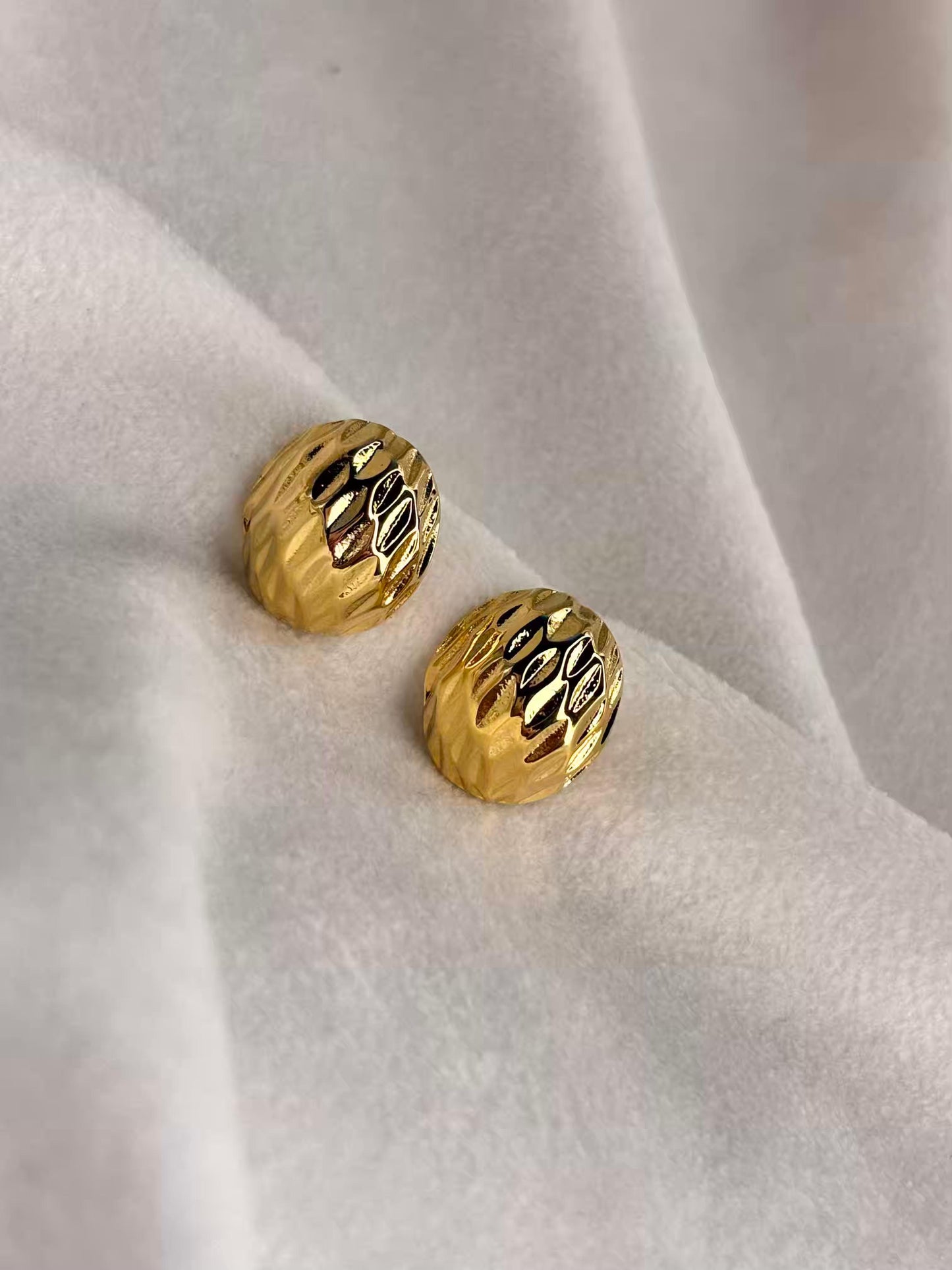 Golden Seed Ear Studds 18K Gold Plated Premium Earrings