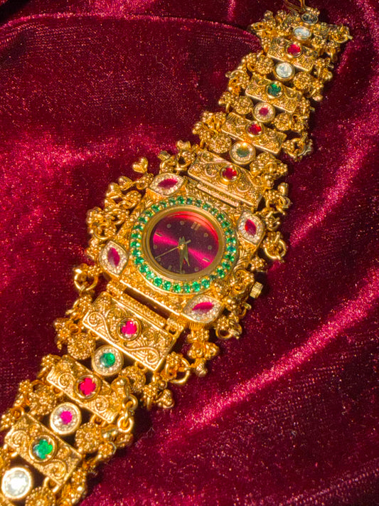 Gulnaar Royale Heritage Watch Rakhi in Premium Swarovski (Free Initial)