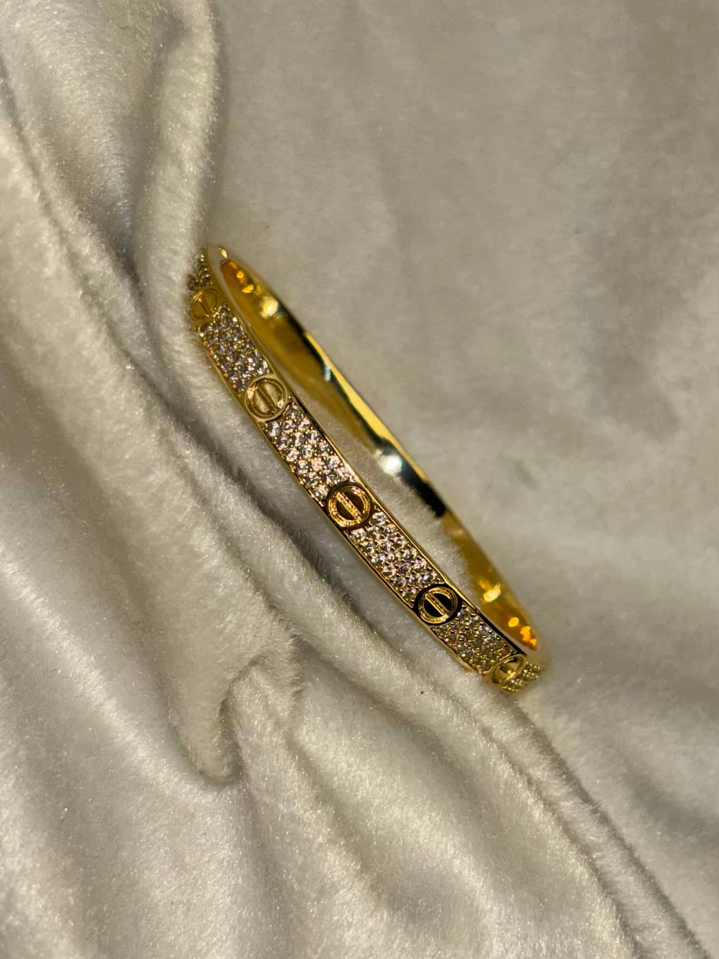 Studded Heartfelt Kada 18K Premium Kada Bangle Gold Plated Bangle