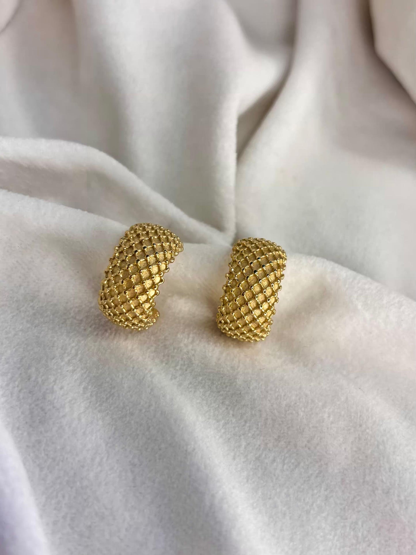 Textured Studds Earrings 18K Gold Plated Premium Earrings