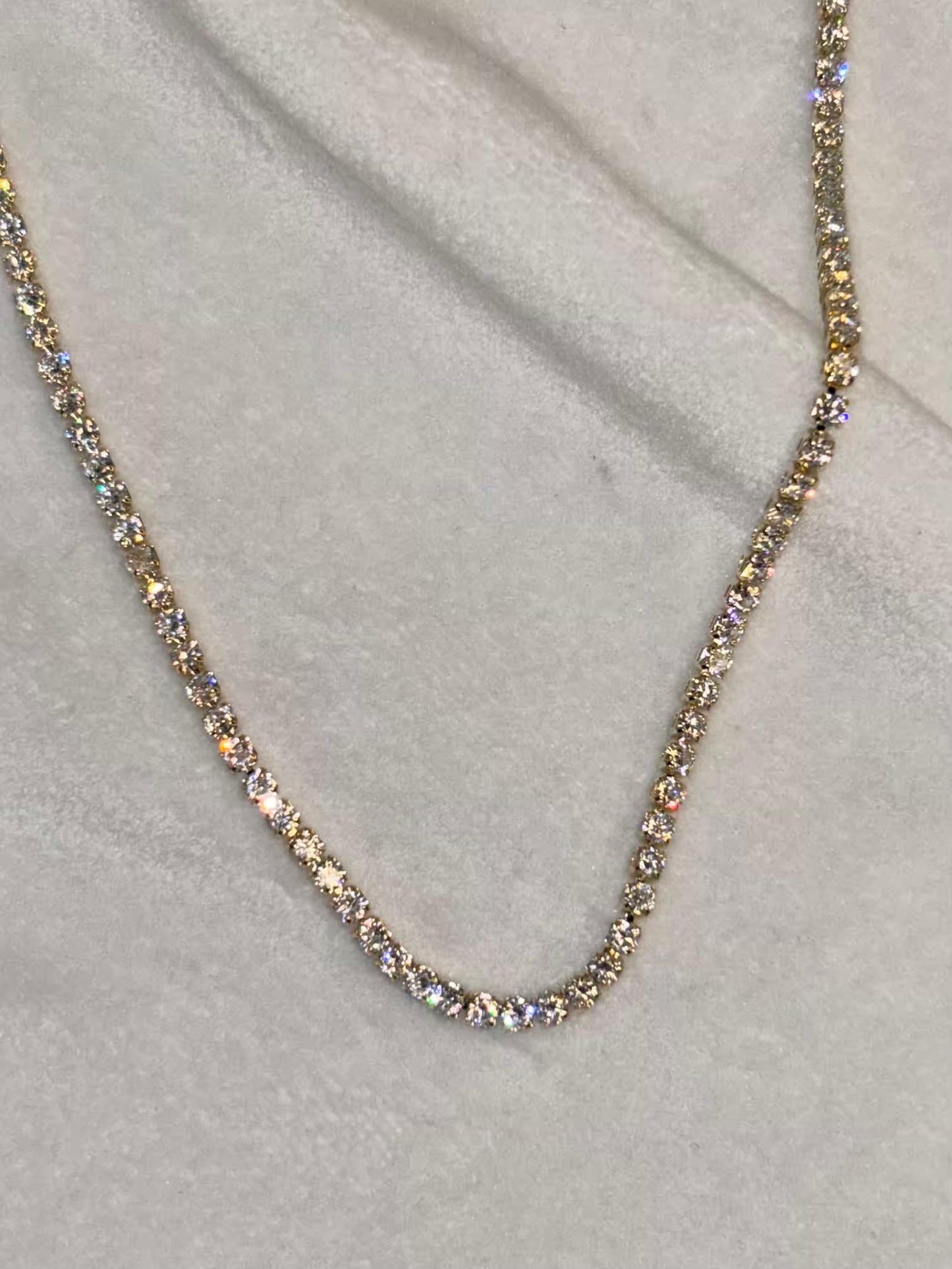 Tennis Necklace 18K Gold Plated Premium Necklace