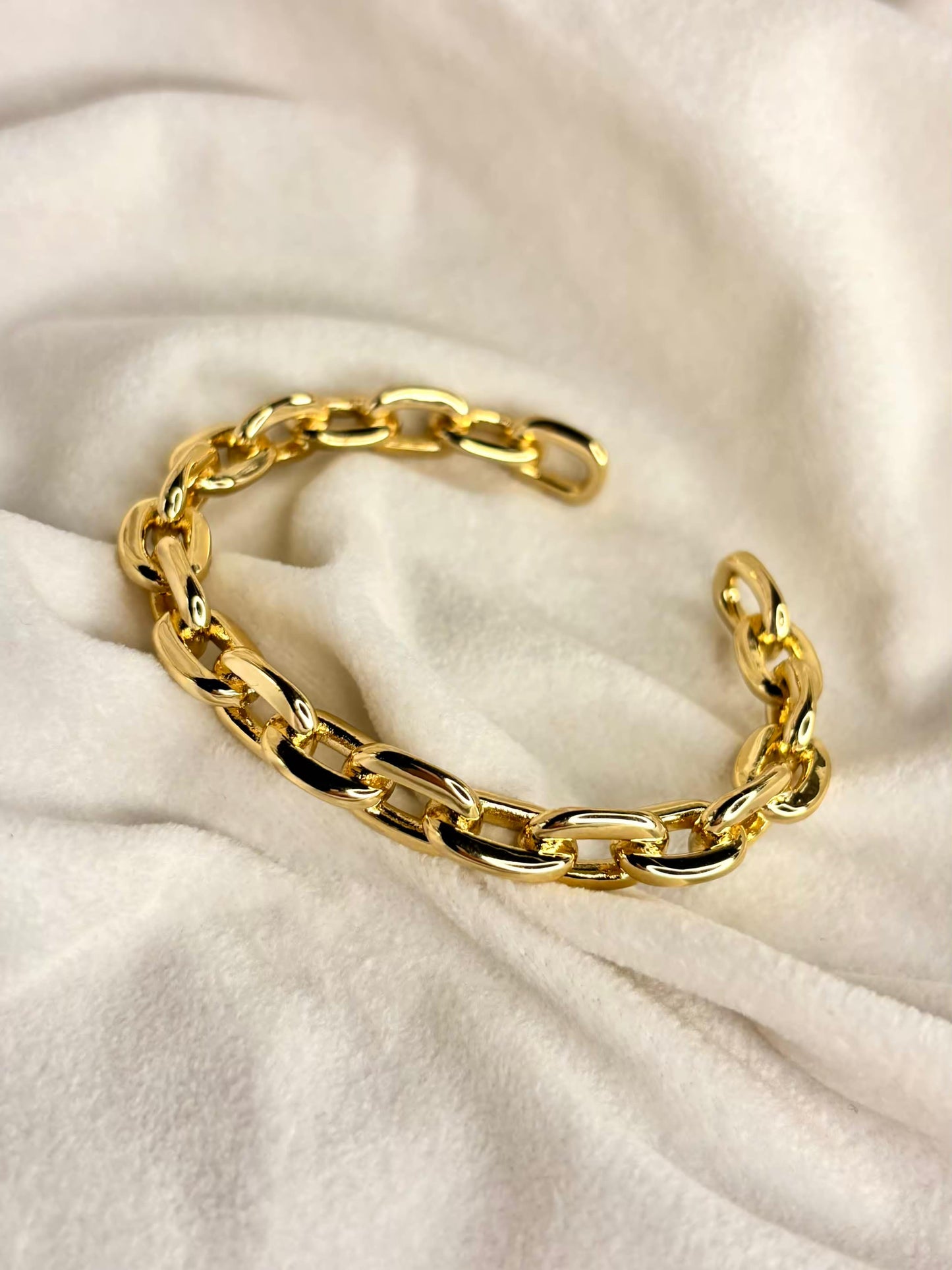 Link Solid Chain 18K Gold Plated Premium Kada Bangle