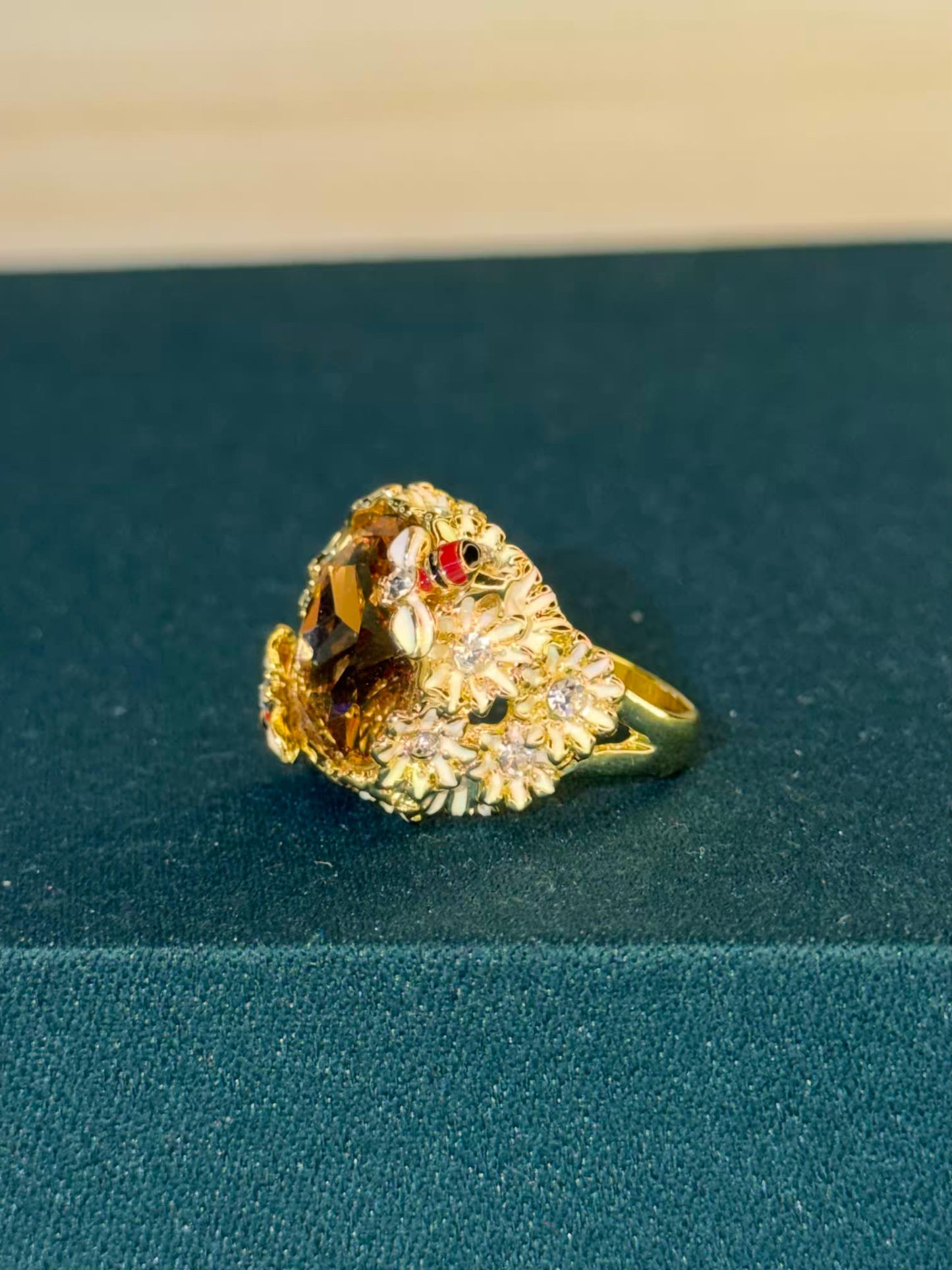 Honeybee Extract Gemstone Ring Size 8