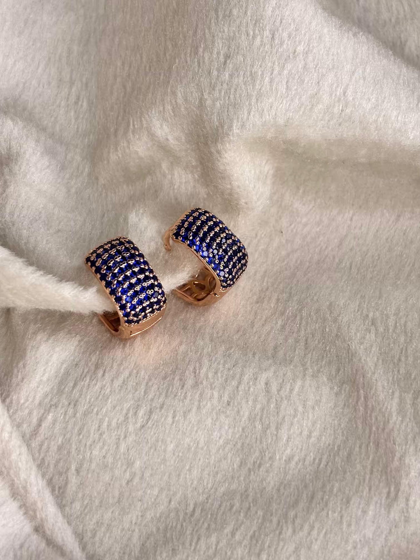 Blue Box Earrings 18K Gold Plated Earrings Premium Earrings