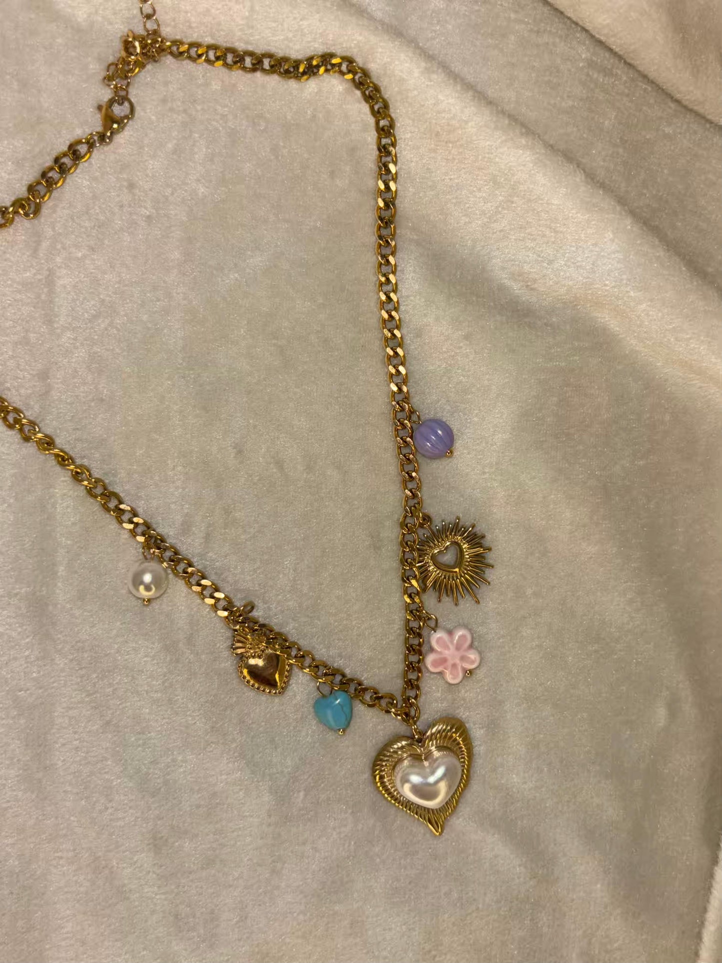 Charms Necklace 18K Gold Plated Premium Necklace