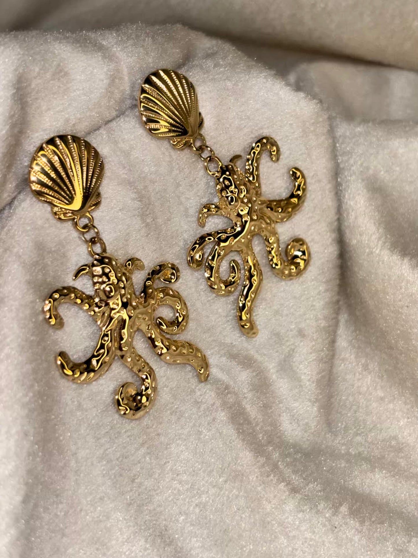 Octopus Earrings 18K Gold Plated Earrings Premium Earrings
