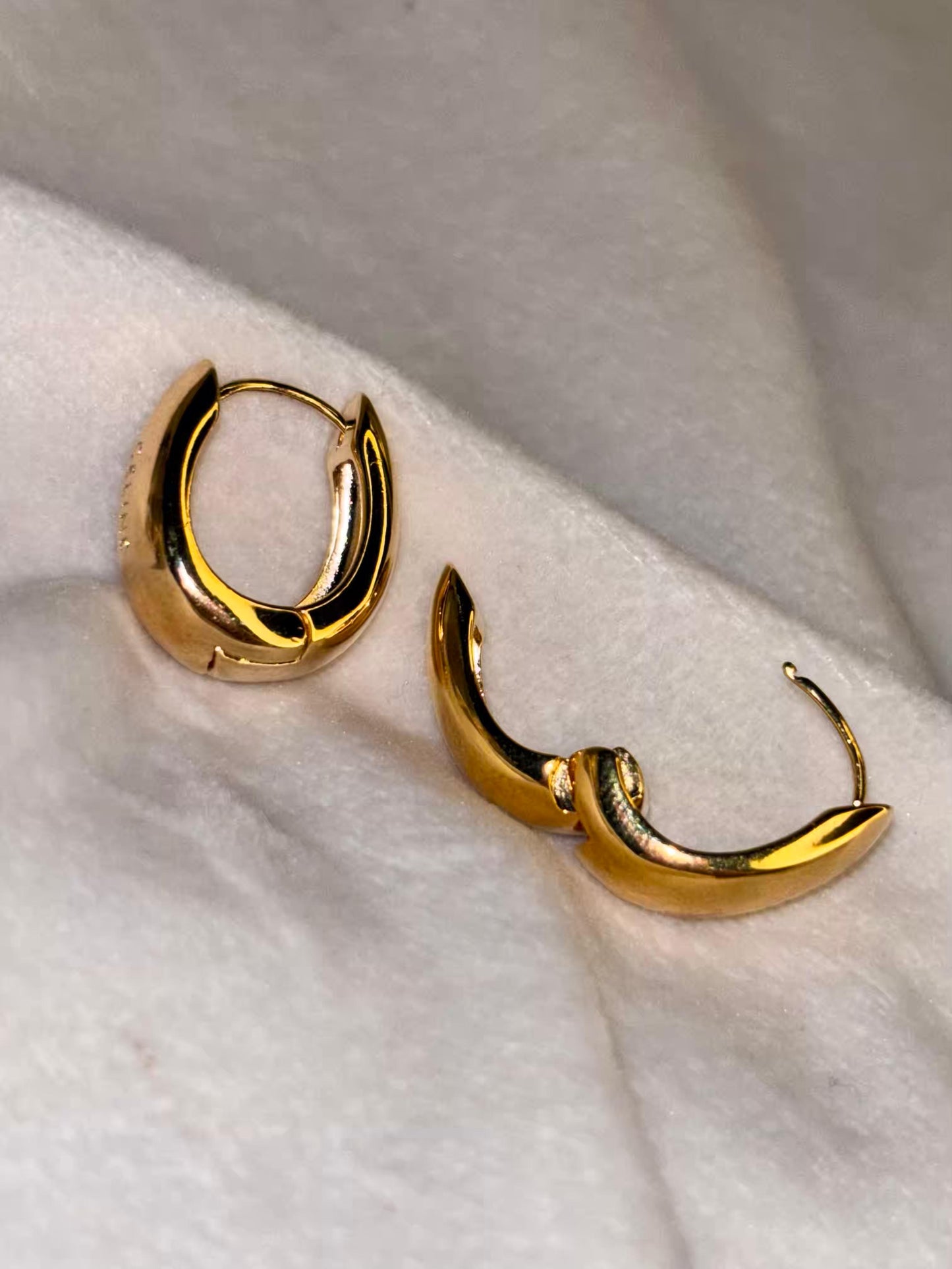 Golden Hoops Earrings 18K Gold Plated Premium Earrings