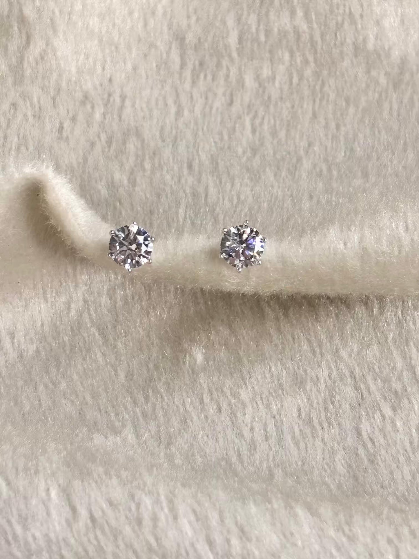 Hexagon Solitaire Earrings 925 Real Silver Plated Premium Earrings