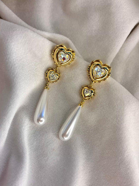 Dew Pearl Earrings 18K Gold Plated Premium Earrings