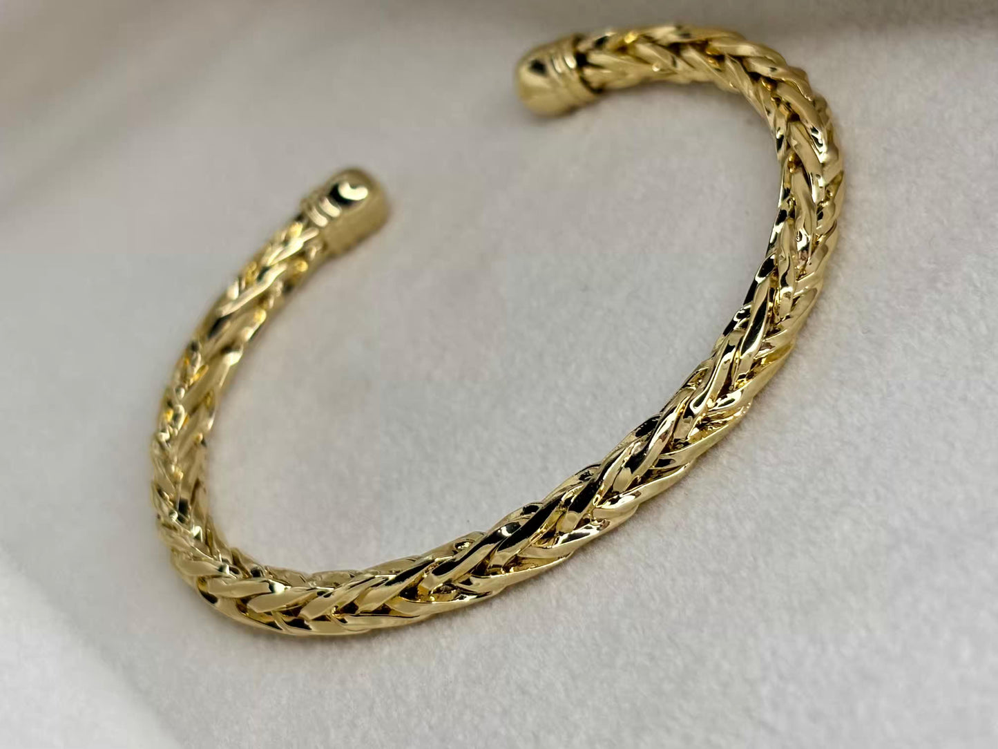 Gold Foil Textured Premium Kada Bangle 18K Gold Plated