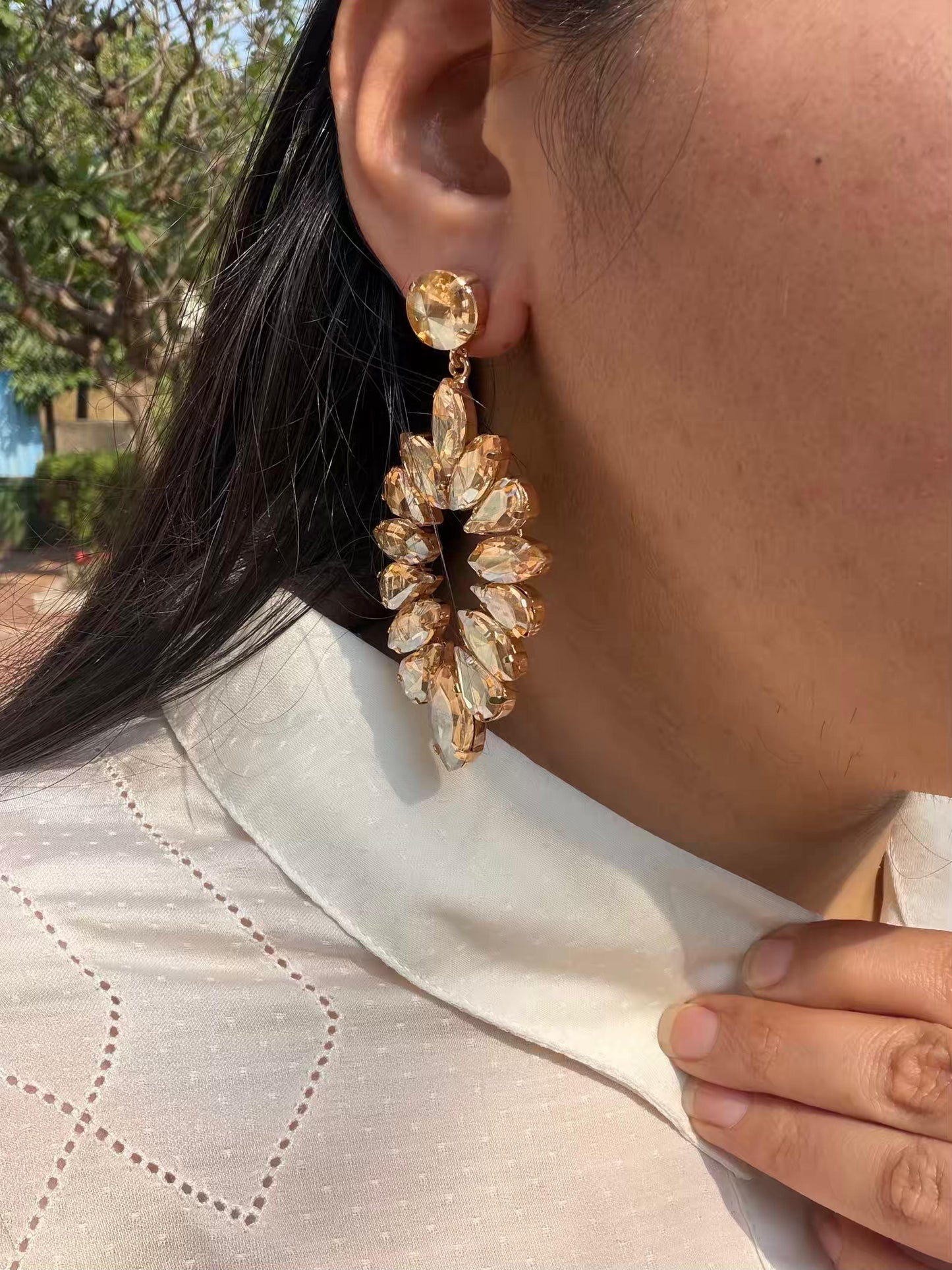 Golden Colour Stylish Gold Plated Earrings