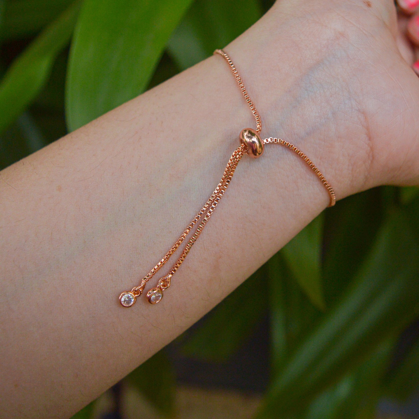 Eye Mother of Pearl Evil Eye Bracelet ( Rose Gold )