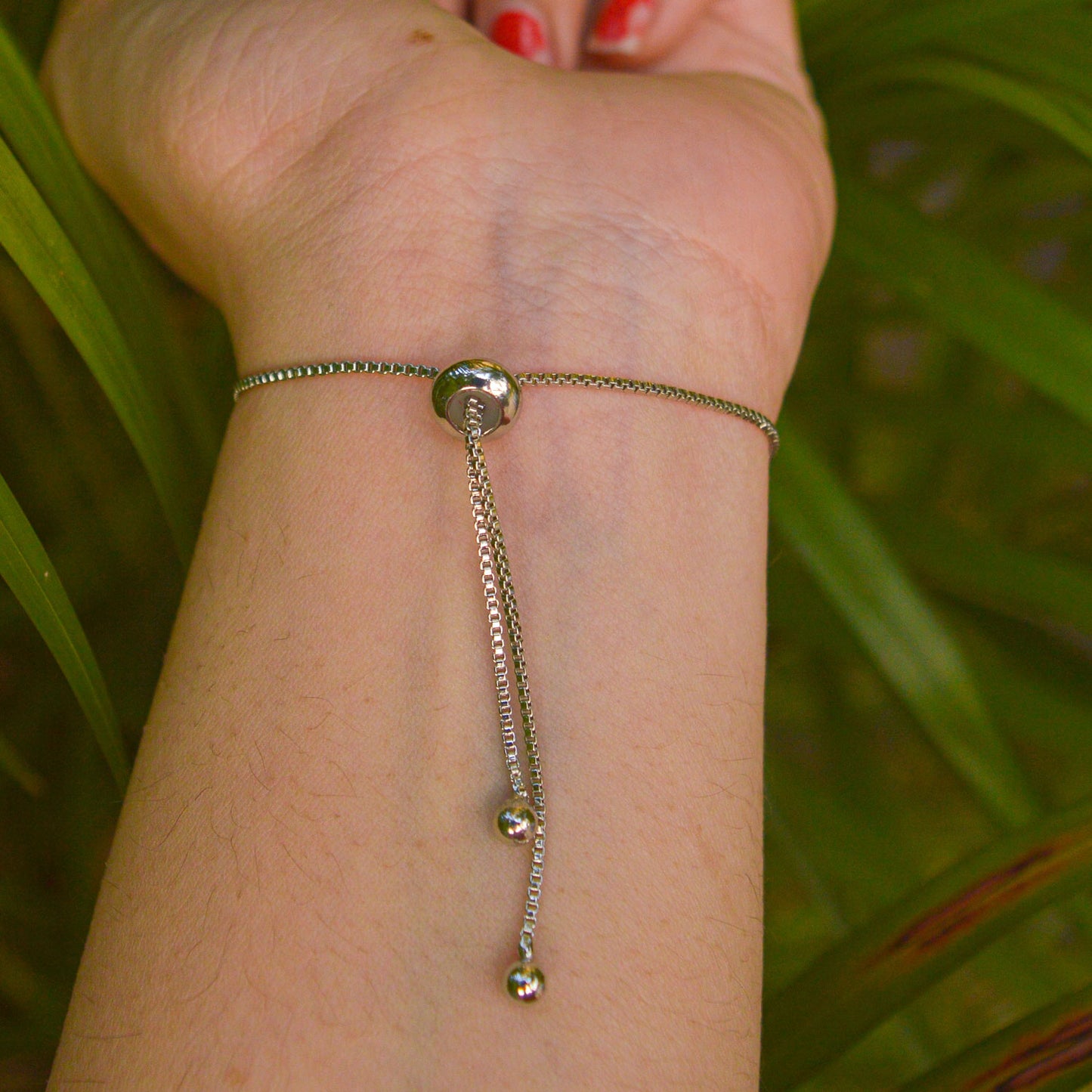 Cross Style Evil Eye Bracelet ( Silver )