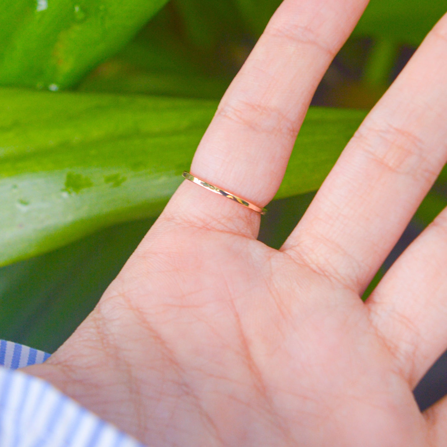 Rose Eyelashed Evil Eye Ring ( Rose Gold )