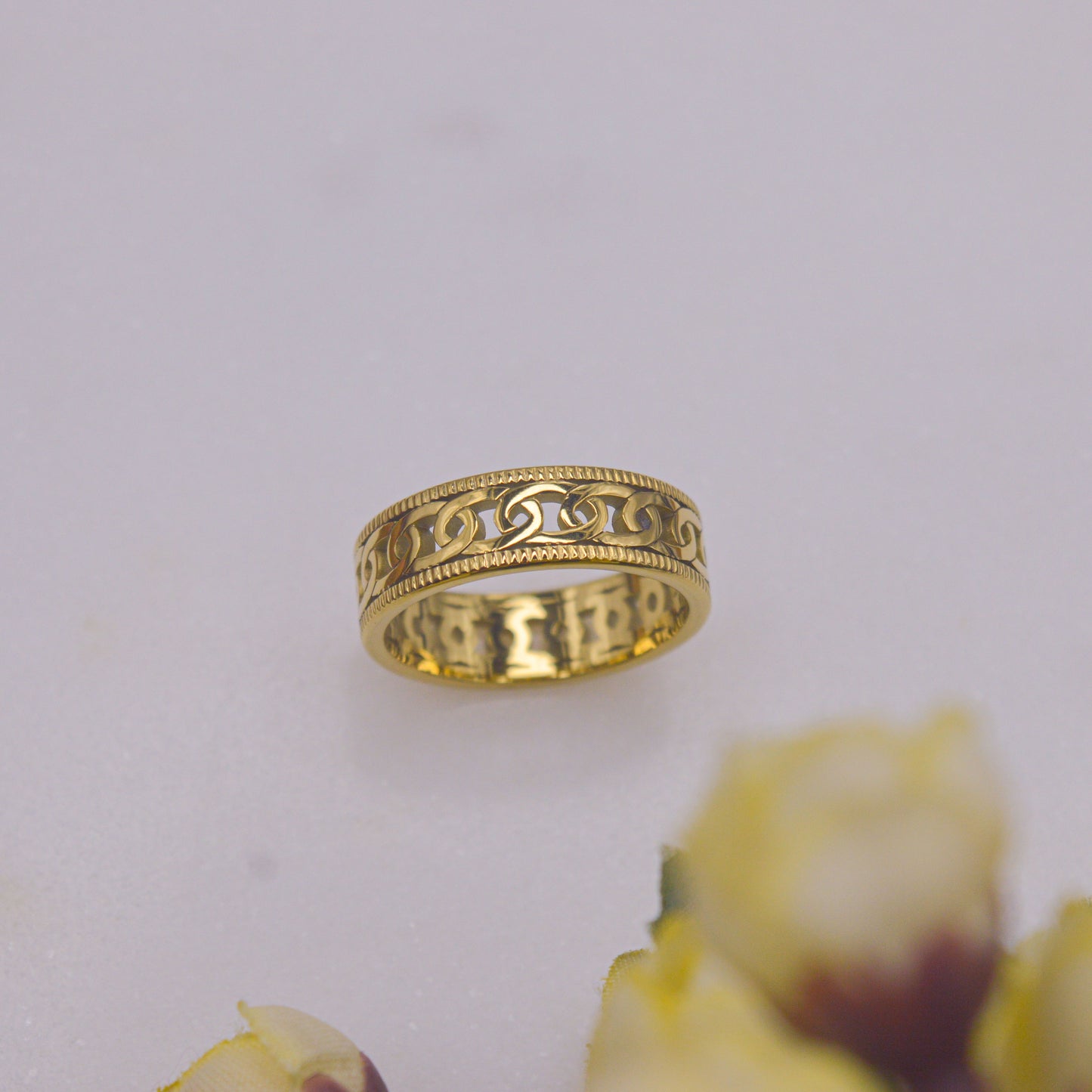 Rope Style Simple Office Wear Ring