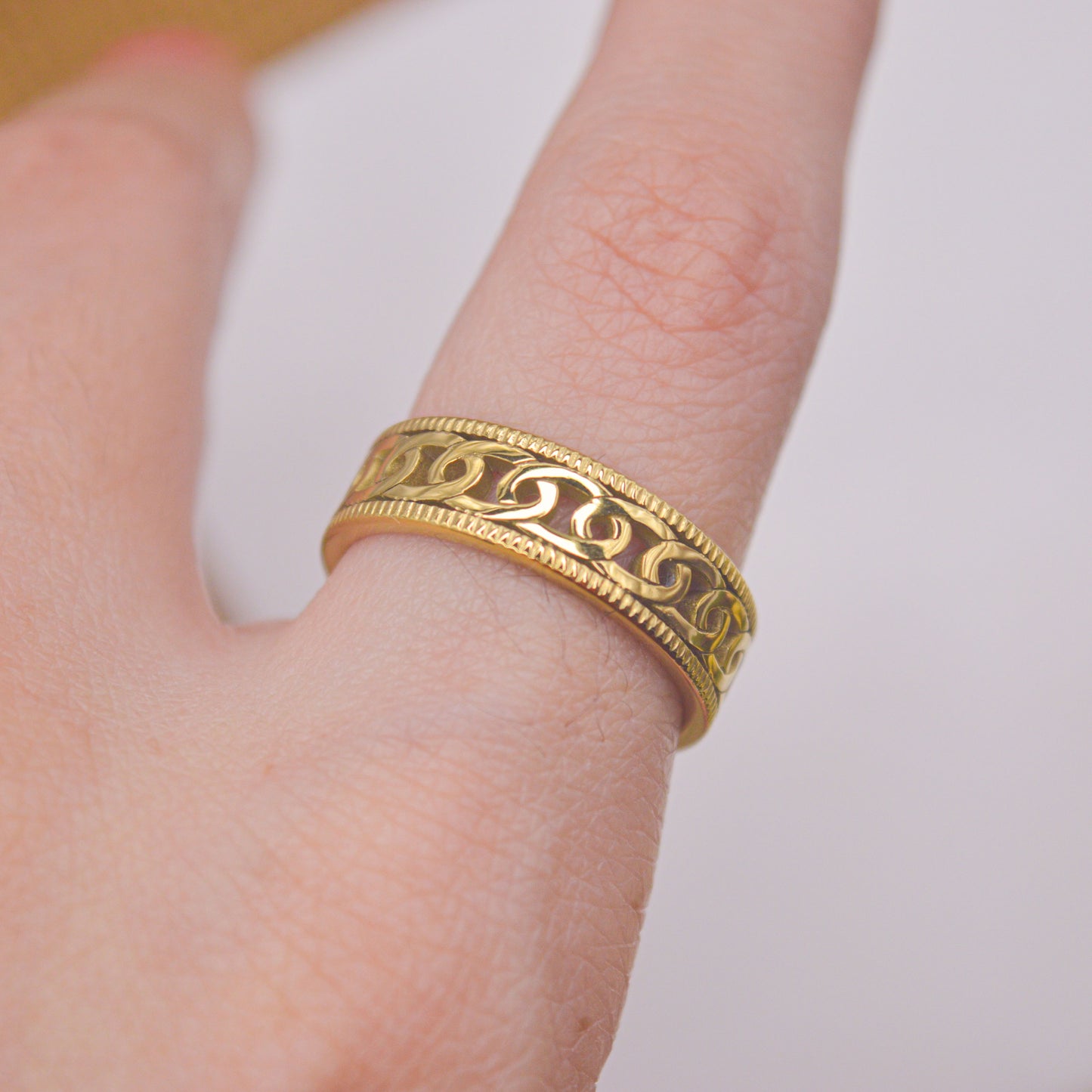 Rope Style Simple Office Wear Ring