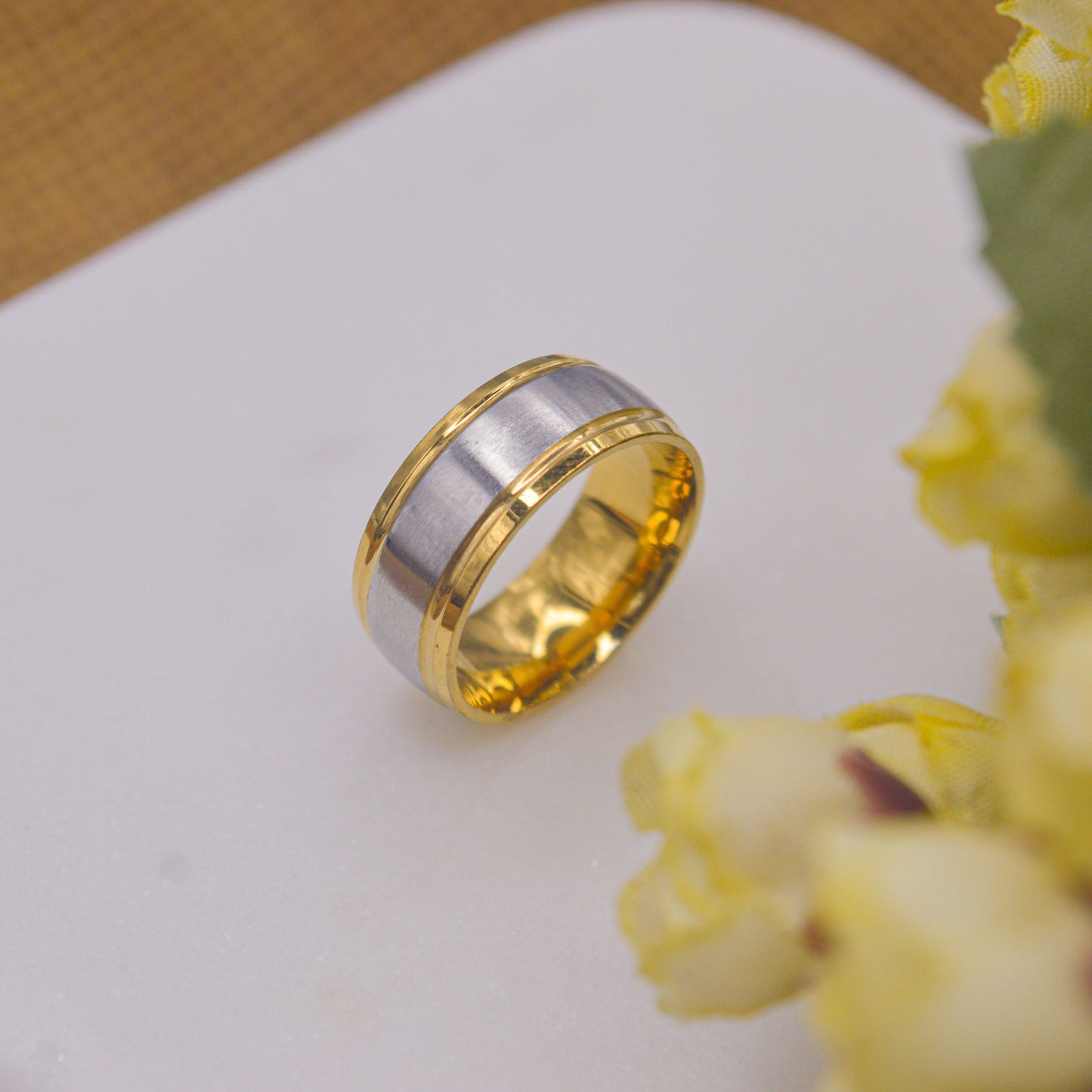 Platinum Gold Toned Ring - Unisex