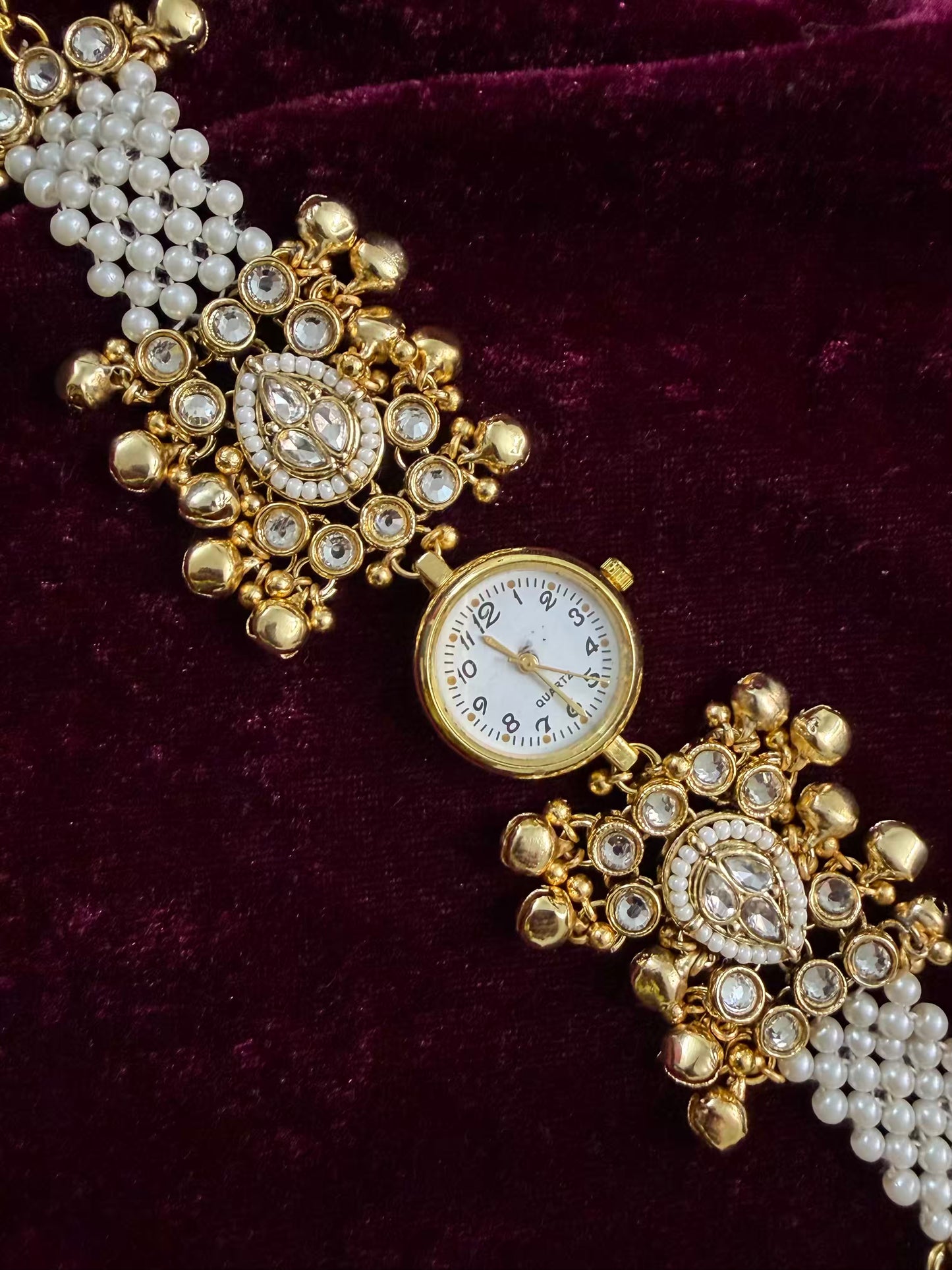 Kundan Premium Gold Maharani Watch Design Heritage Bracelet (Copy)