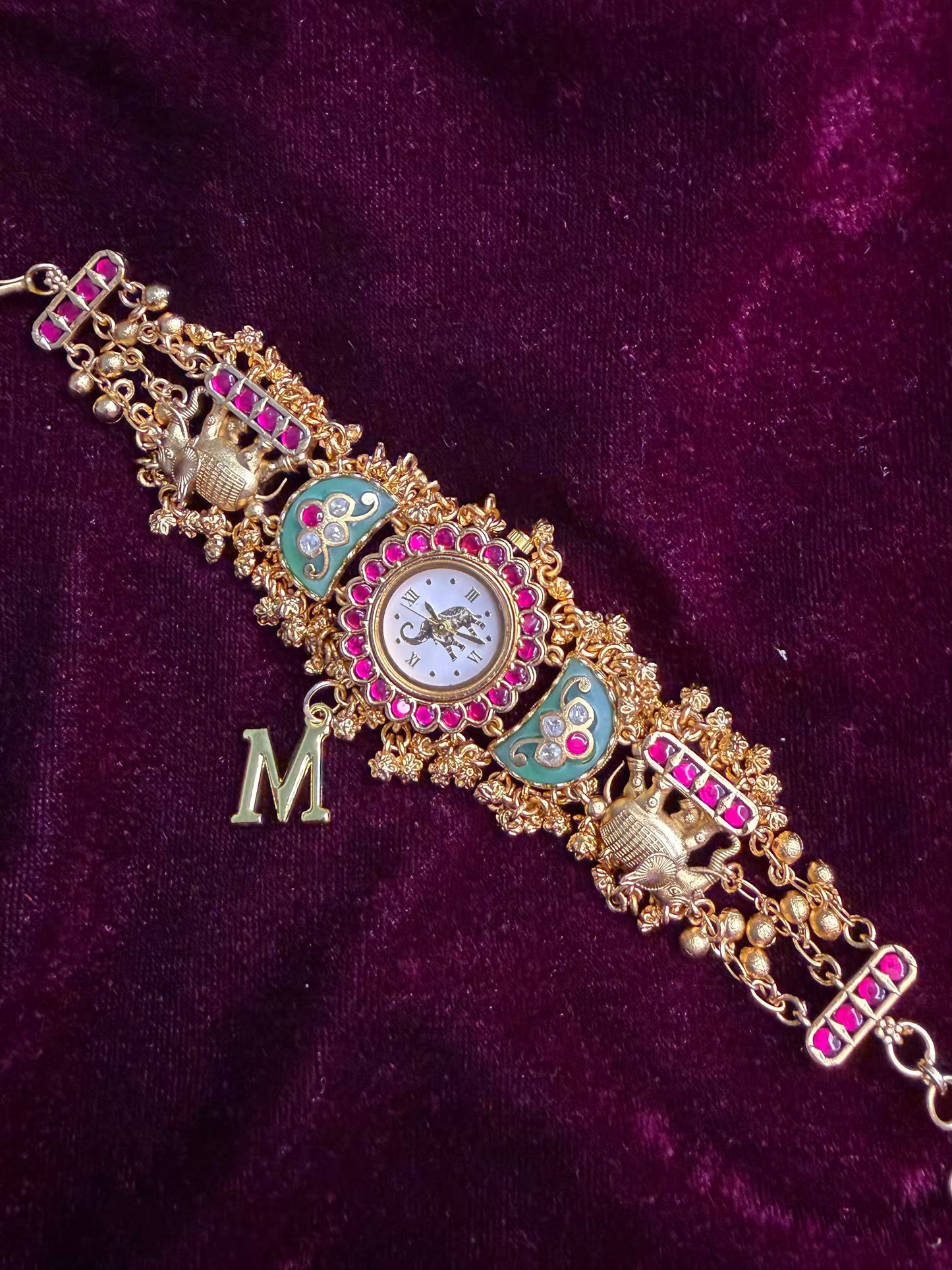 Blush Mint  Dial Maharani Watch Heritage Bracelet ( Restocked )