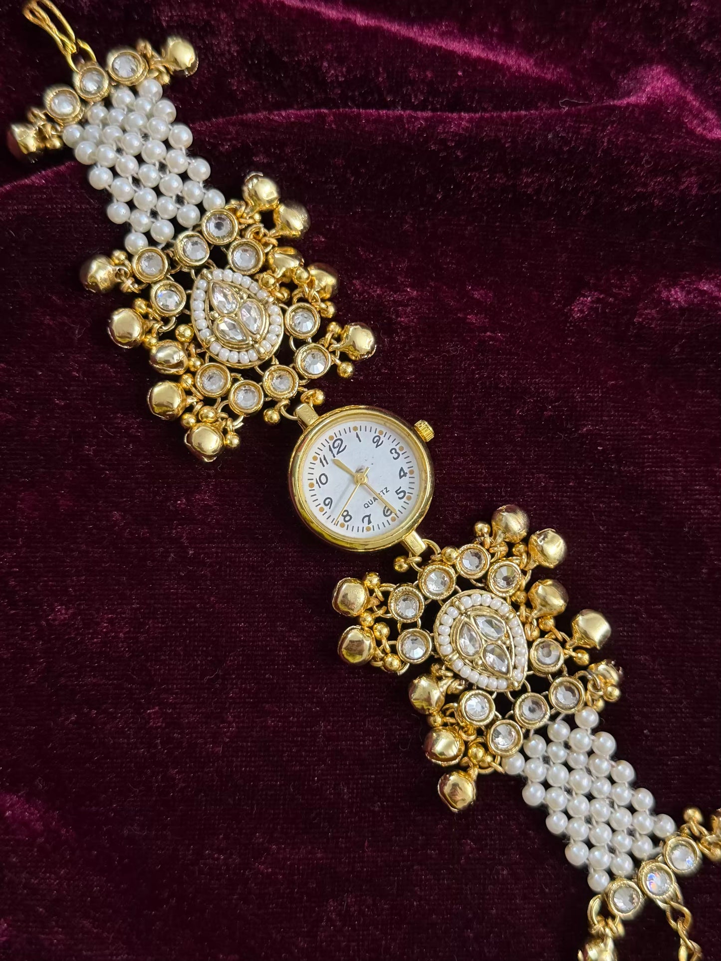 Kundan Premium Gold Maharani Watch Design Heritage Bracelet (Copy)
