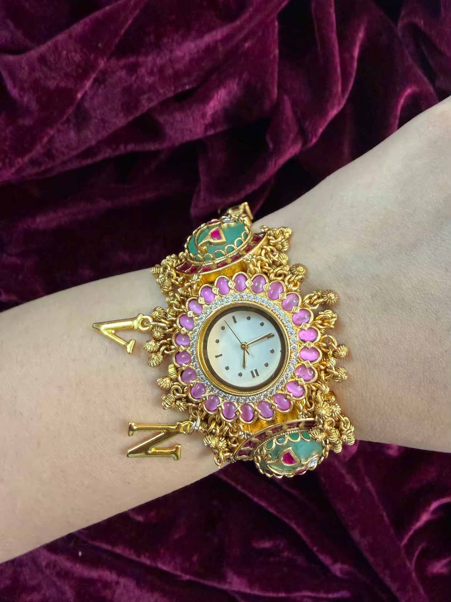 Green Maharani Watch Designer Heritage Bracelet