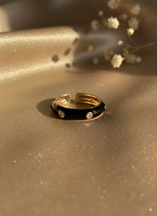 Black Gold Plated Premium Ring (Adjustable)