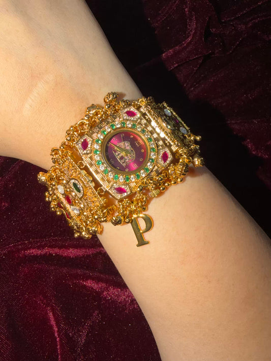 Gajraj Royale Heritage Watch Rakhi in Premium Swarovski (Free Initial)