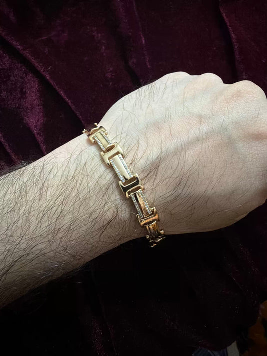 Chain Diamond Men's Rakhi Bracelet