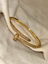 Load image into Gallery viewer, Nail Diamonds Loaded Premium Kada Bracelet Bangle - Gold
