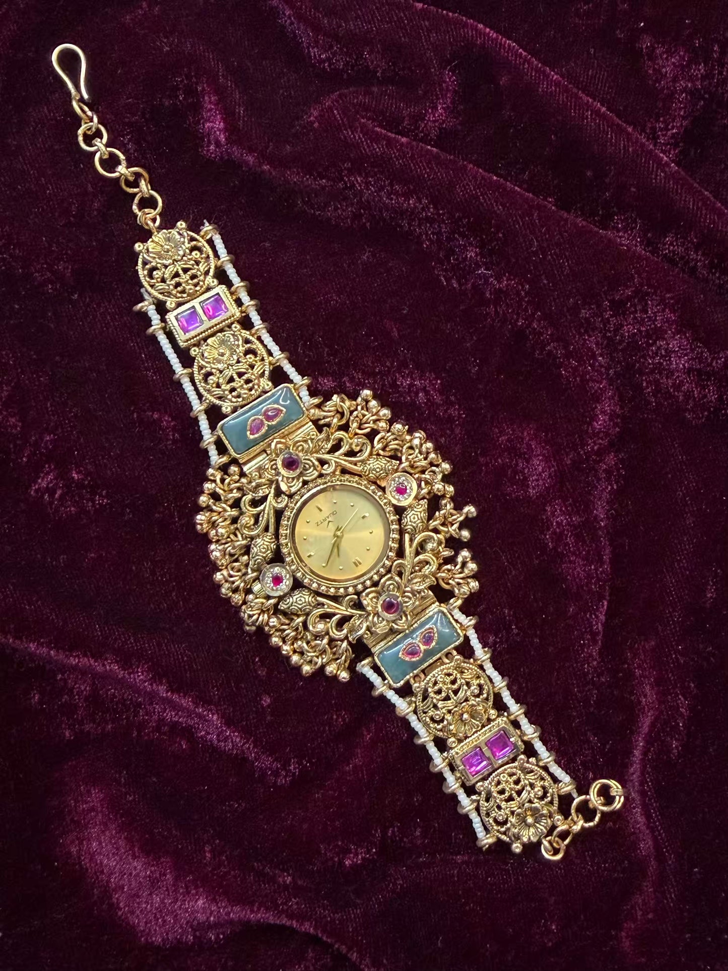 Antique Royals Gold Plated Heritage Maharani Watch ( only 1 pc restocked)