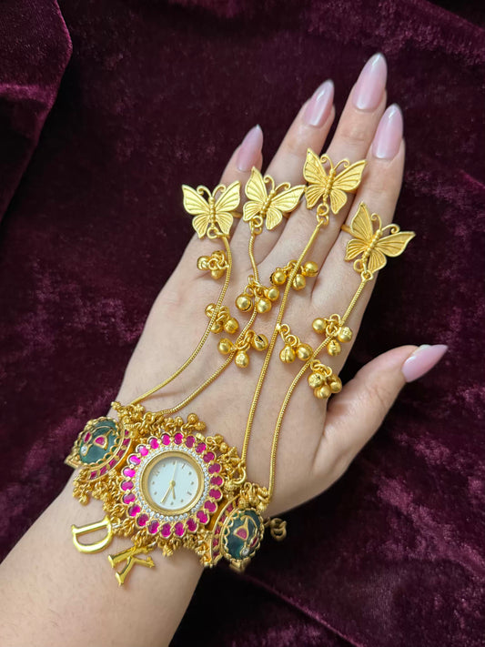 Green Maharani Heritage Watch Hathphool ( Butterfly)