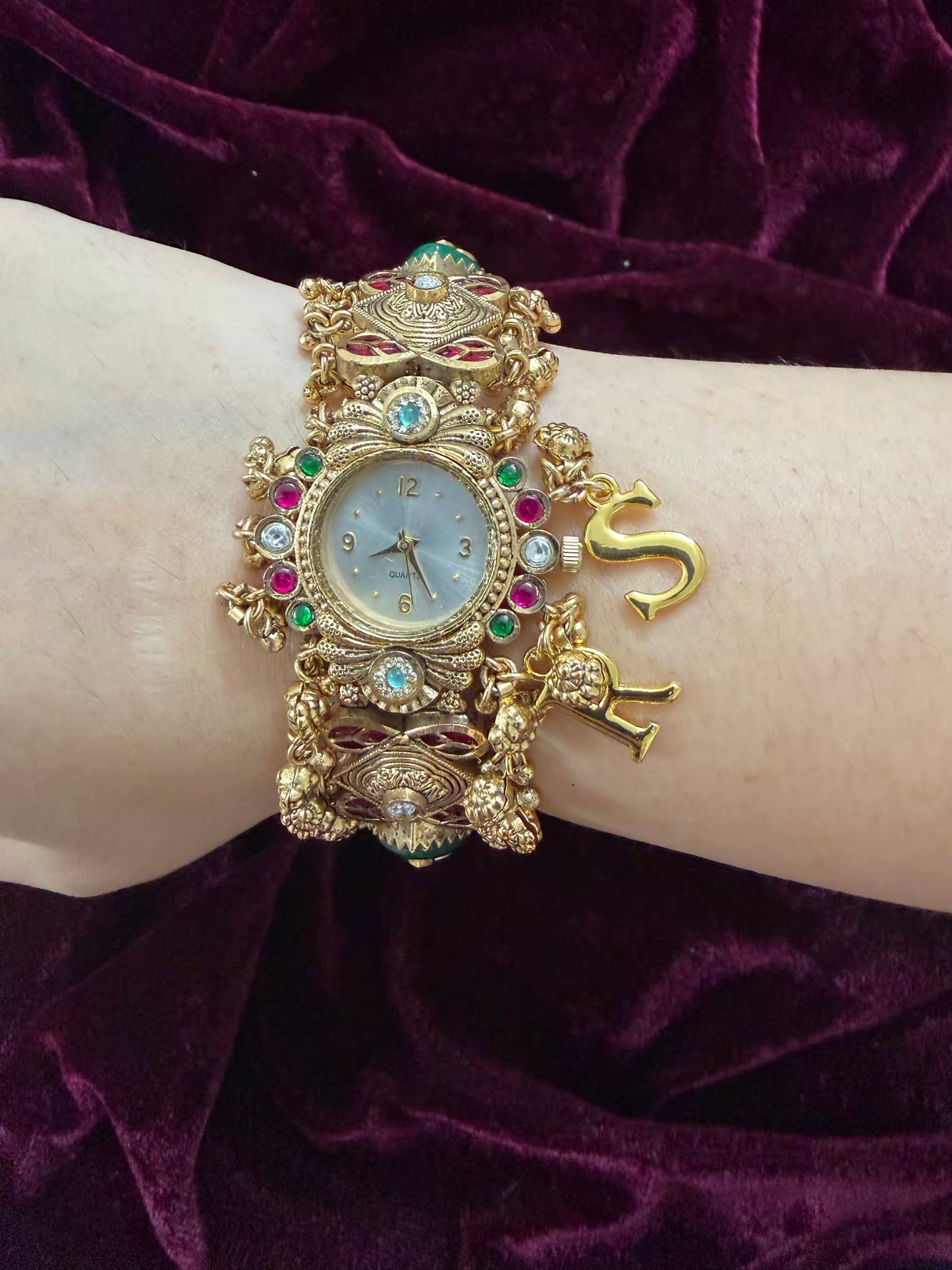 Ranisa Heritage Watch Rakhi in Premium Swarovski (Free Initial)