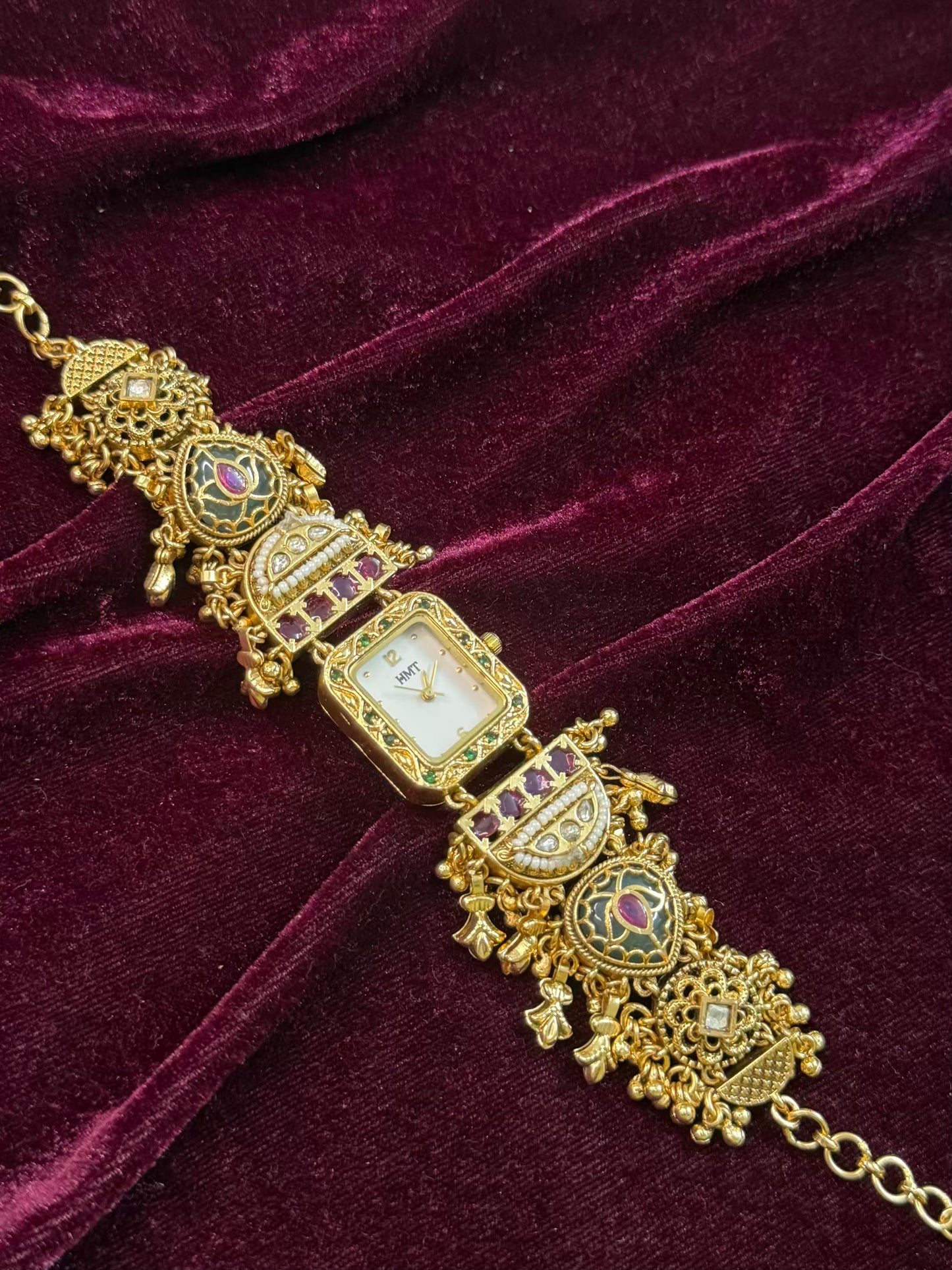 Square Dial Maharani Watch Design Heritage Bracelet