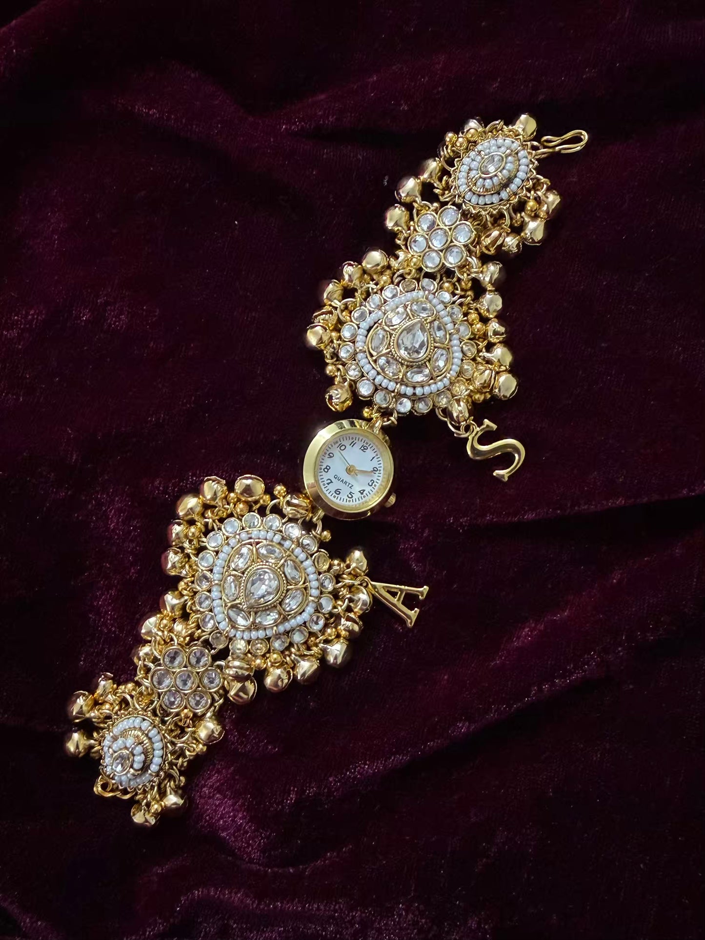 Kundan Gold Maharani Watch Design Heritage Bracelet