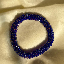 Load image into Gallery viewer, Stretchable Premium Blue Purple Crystals Bracelets Set of 3
