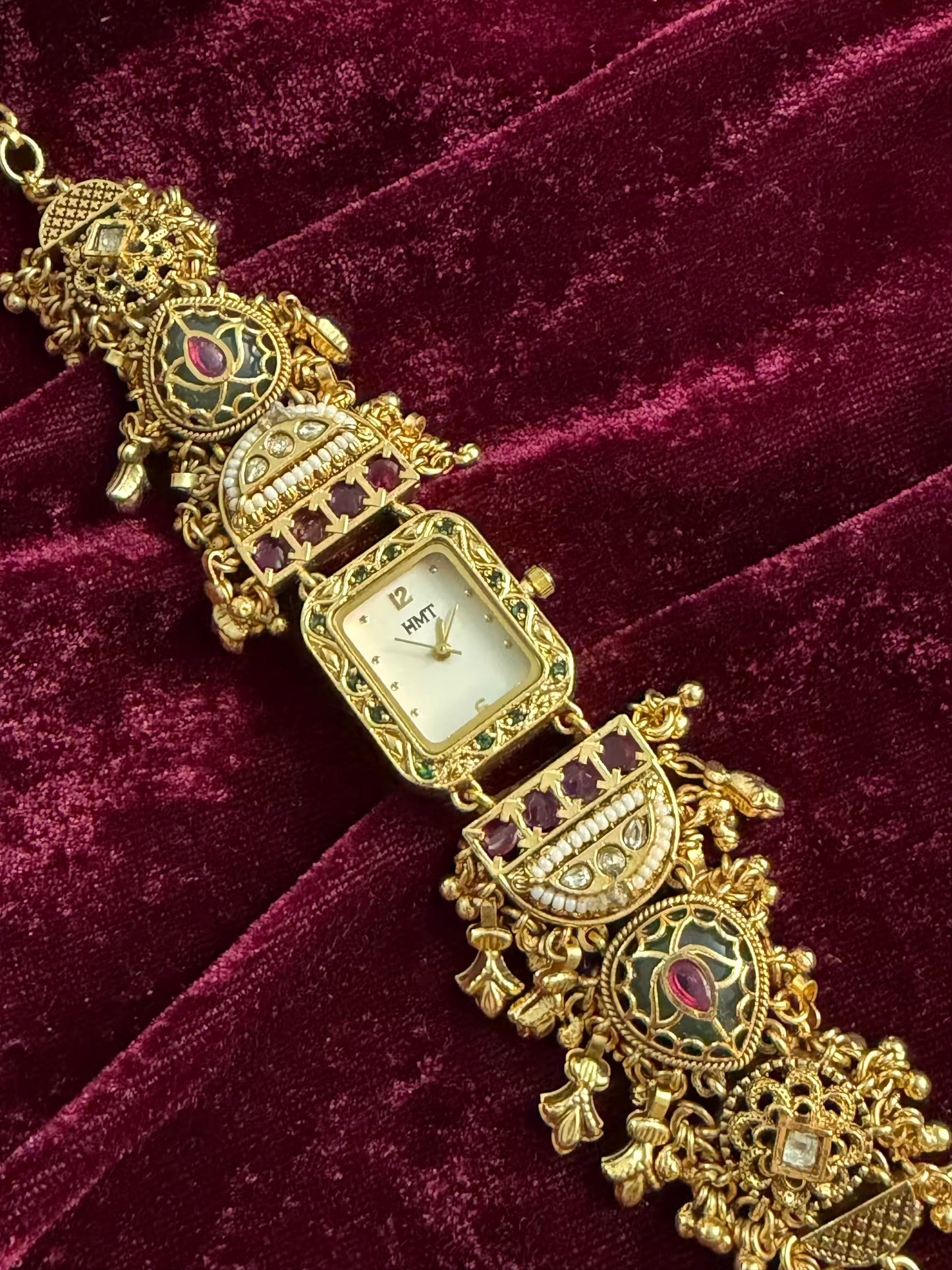 Square Dial Maharani Watch Design Heritage Bracelet