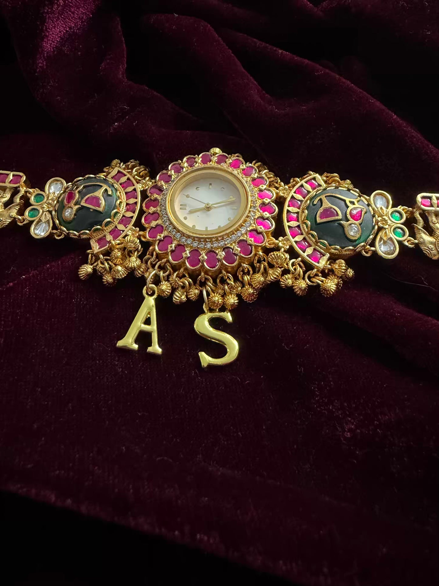 Green Maharani Watch Designer Heritage Bracelet